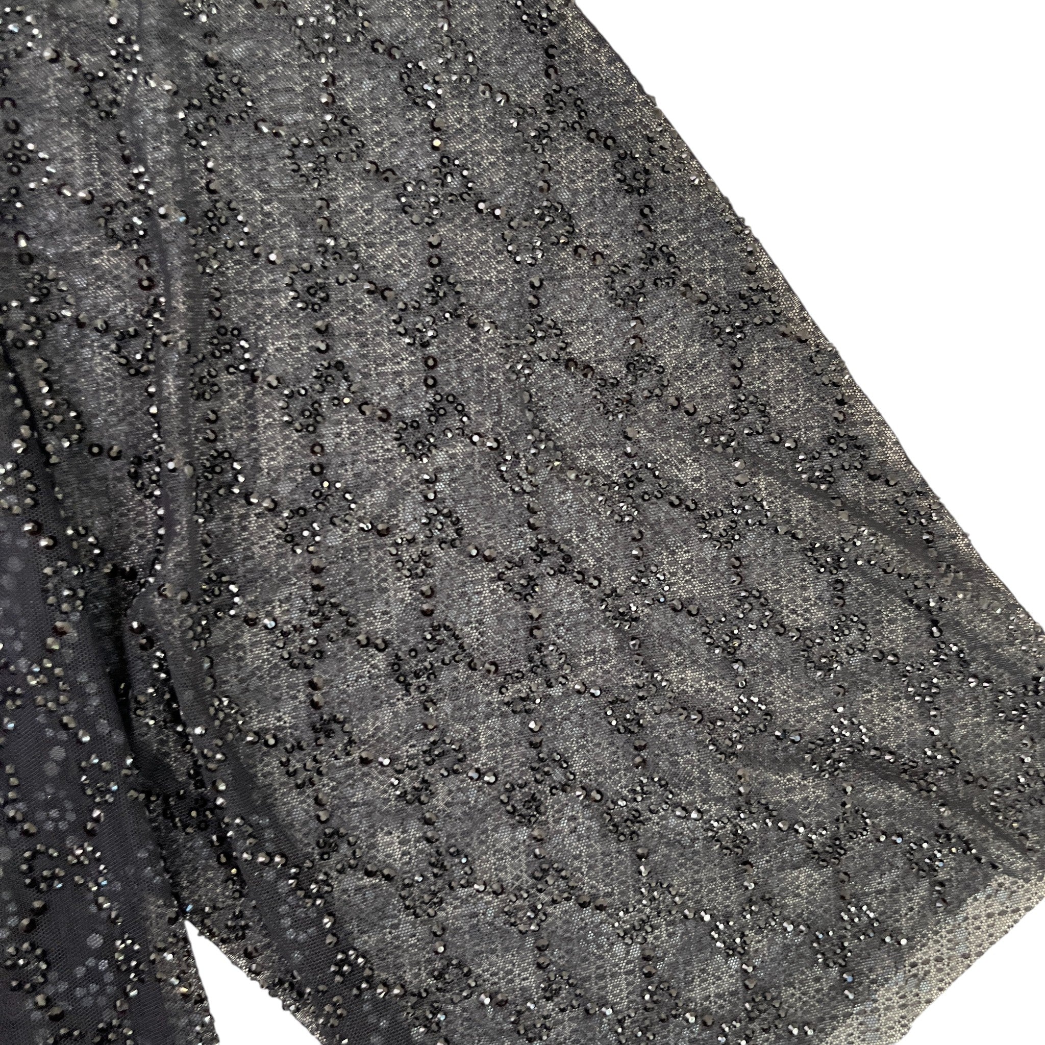 Women's Gg Crystal Embelished Tulle OverShirt Black Size L