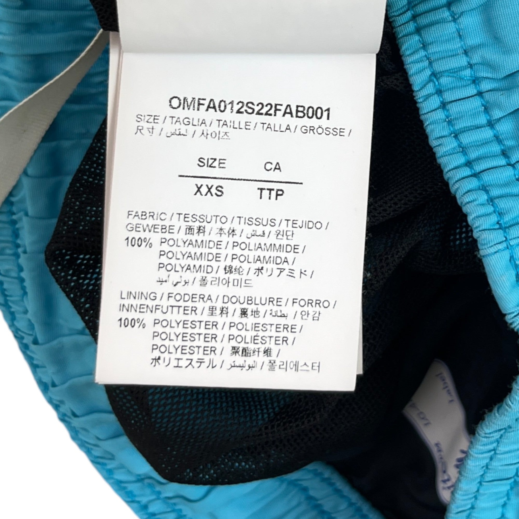 Men's Arrow Logo Swim Shorts Blue Size XXS