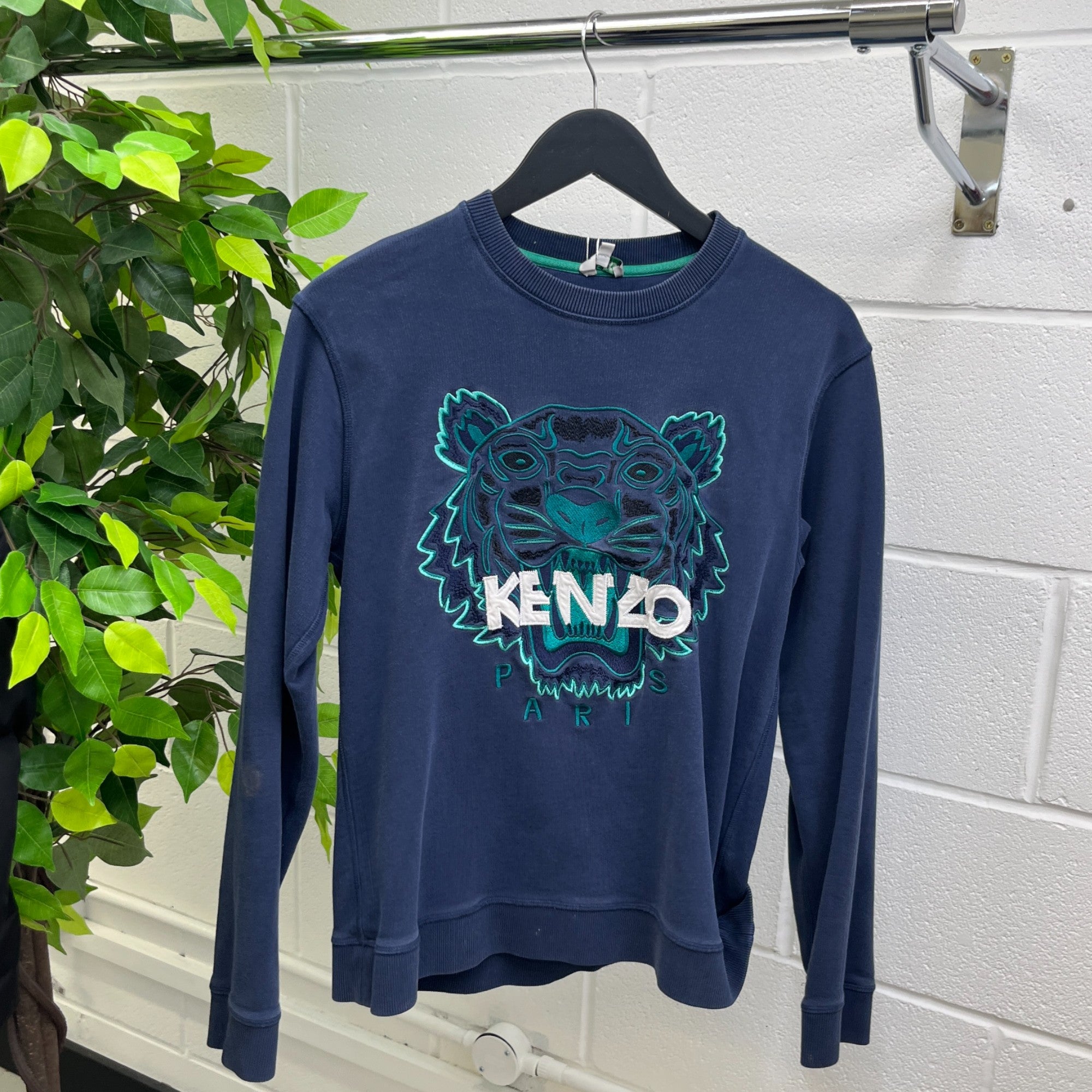 Men's Tiger Logo Sweatshirt Navy Size S