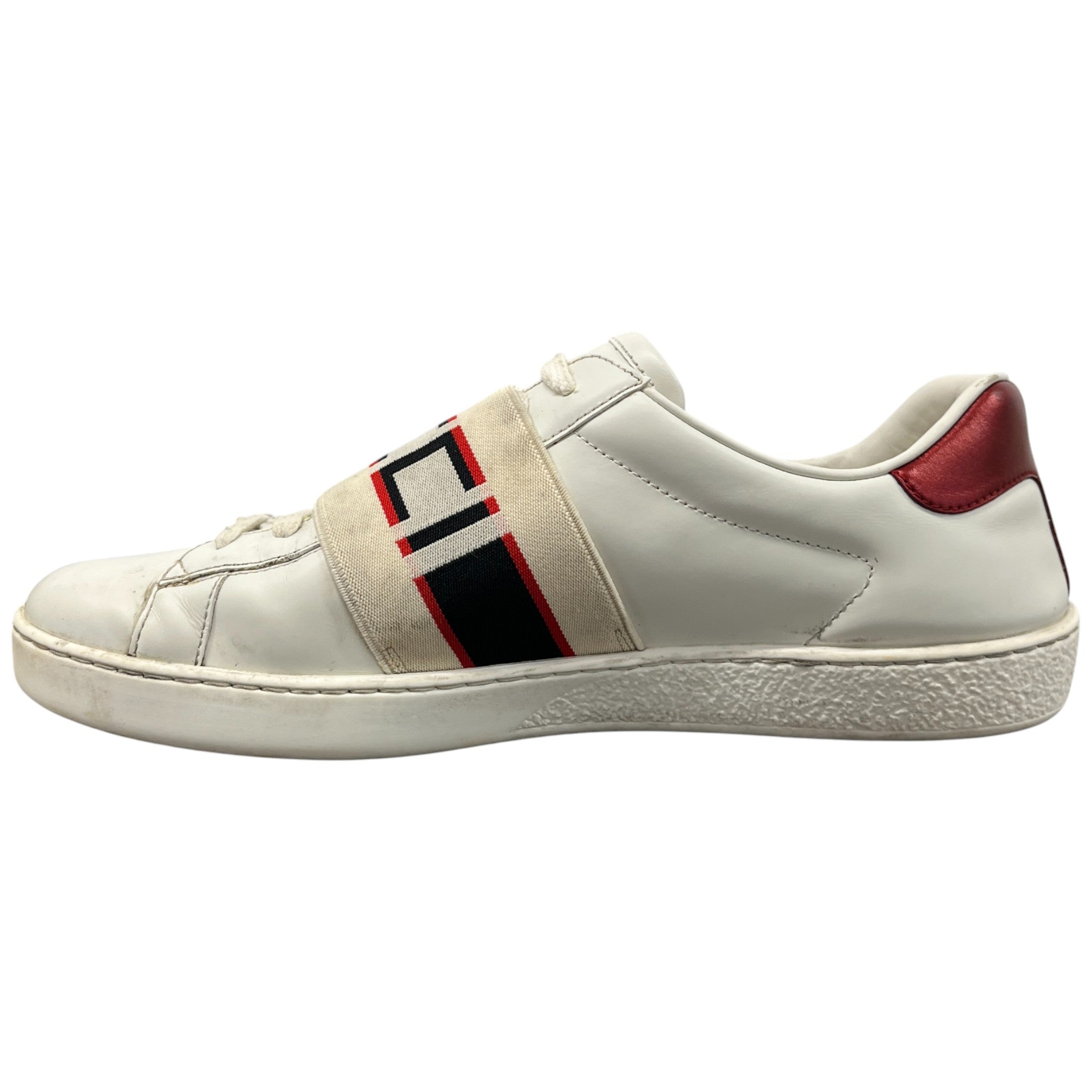 Men's Ace Stripe Low Trainers White Size EU 41.5 / UK 7.5