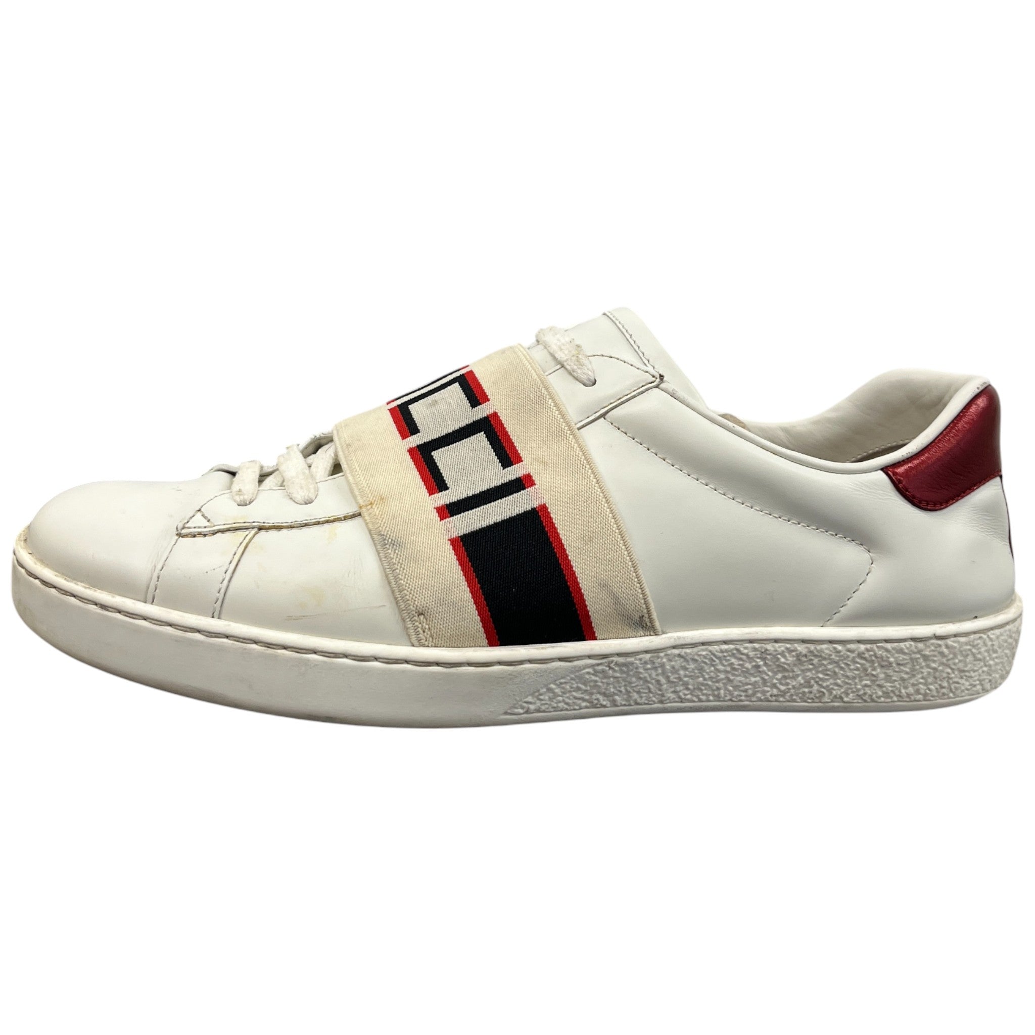 Men's Ace Stripe Low Trainers White Size EU 41.5 / UK 7.5