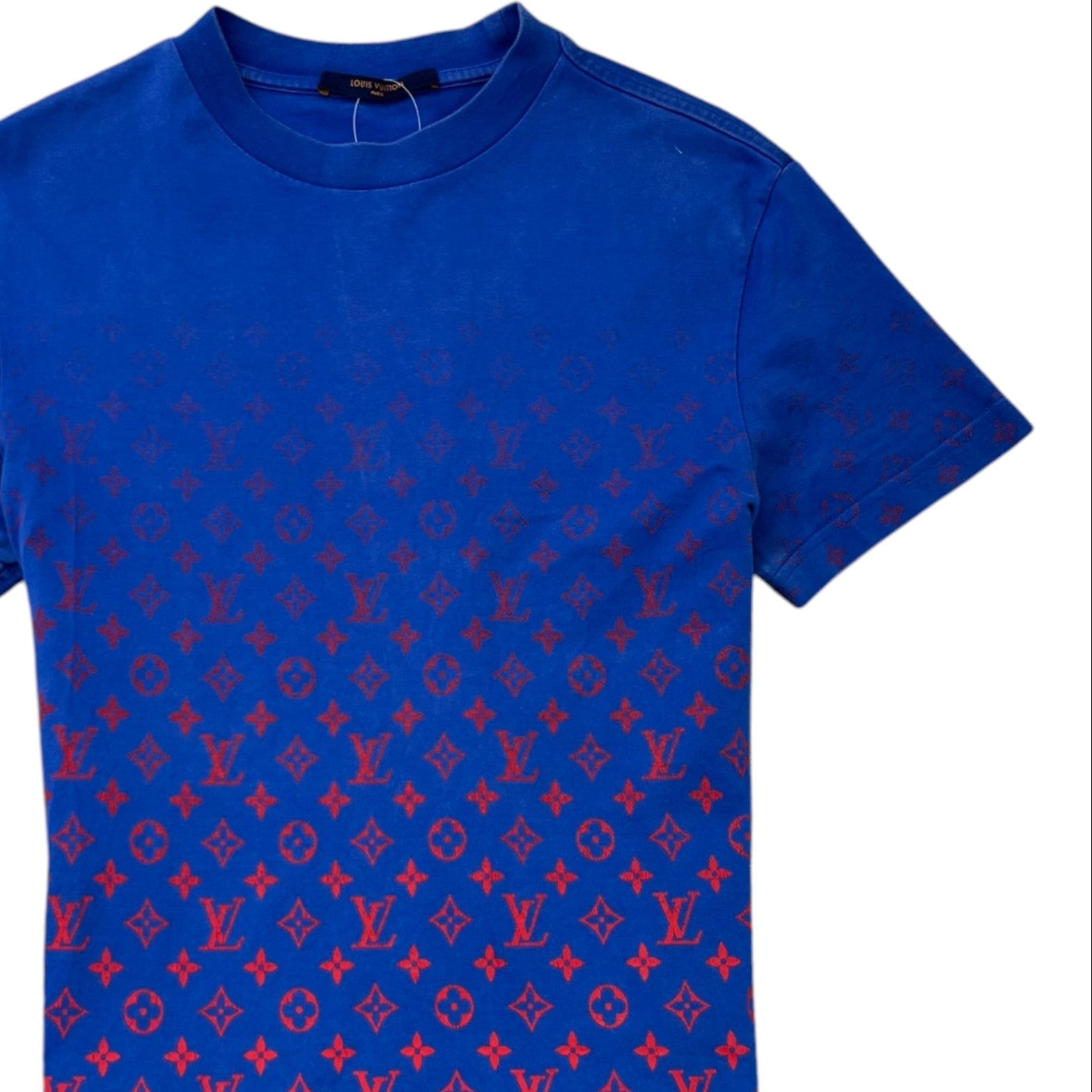 Men's Monogram Gradient T-Shirt Blue Size XS
