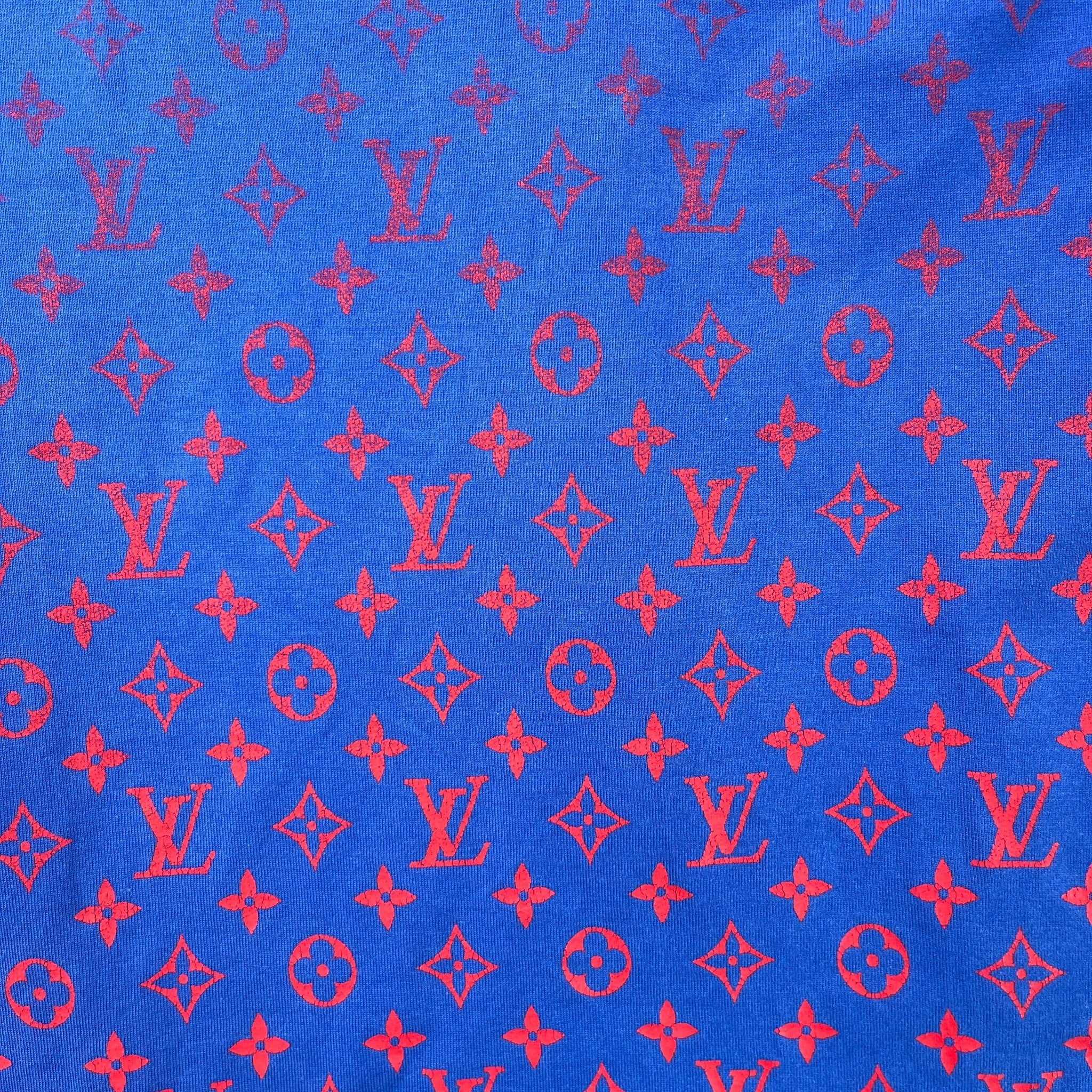 Men's Monogram Gradient T-Shirt Blue Size XS