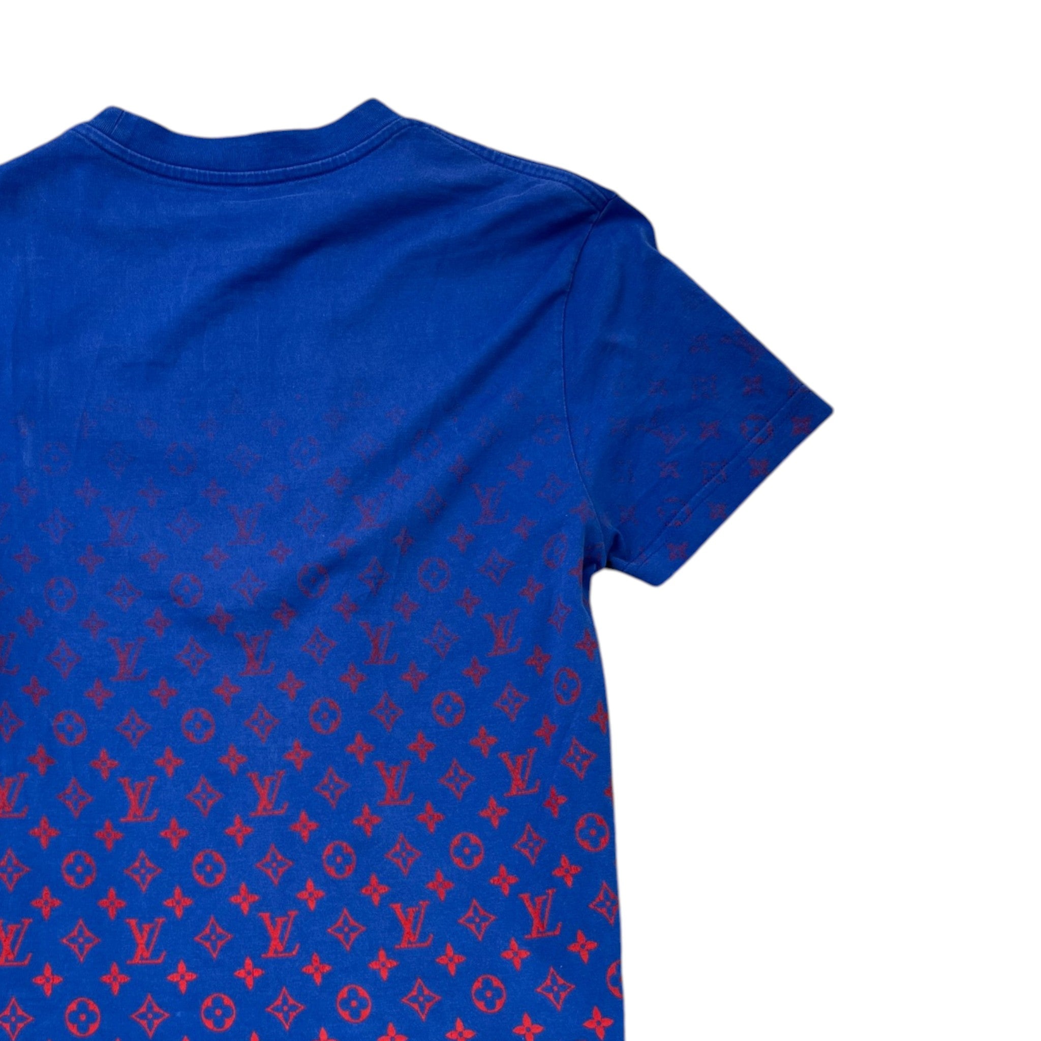 Men's Monogram Gradient T-Shirt Blue Size XS