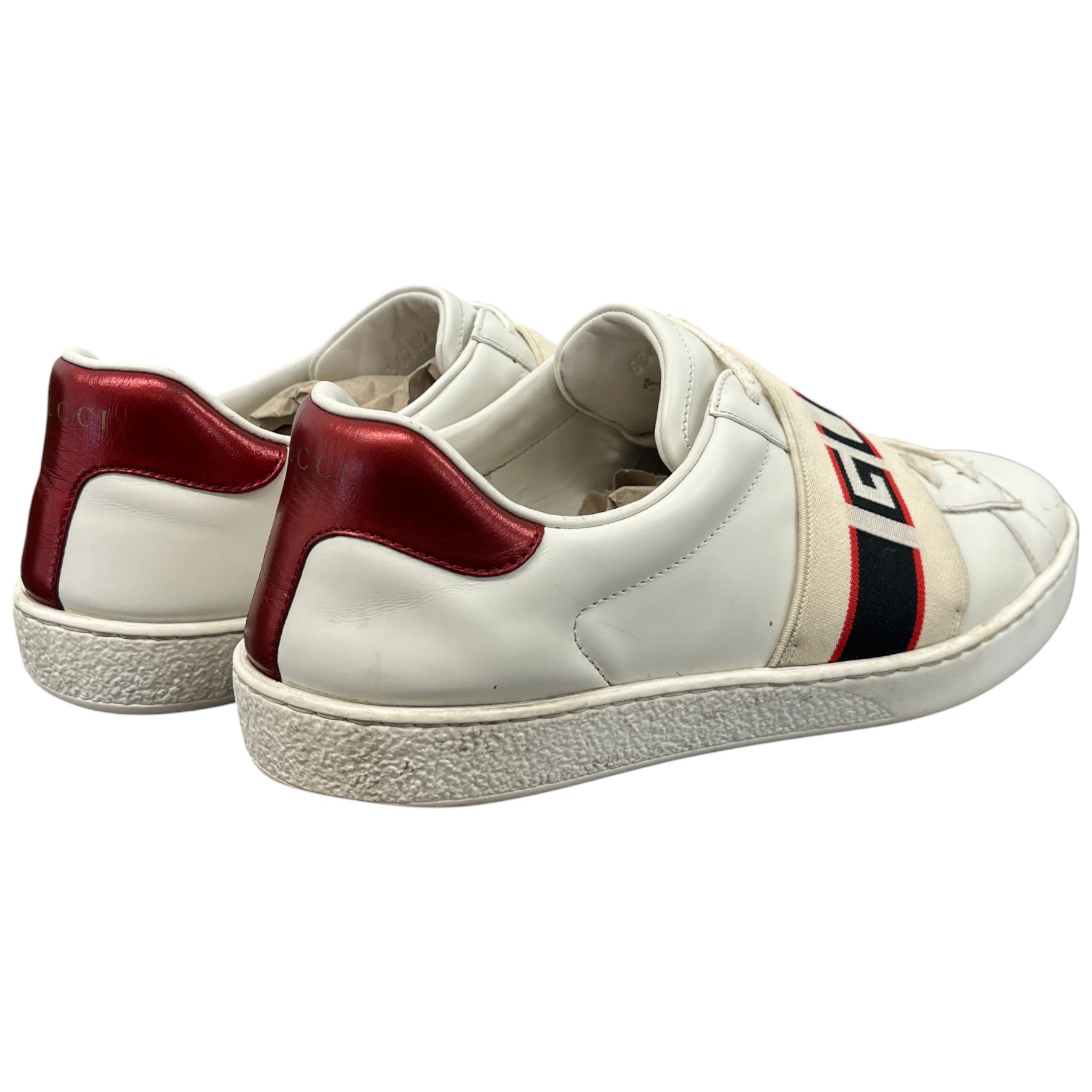 Men's Ace Stripe Low Trainers White Size EU 41.5 / UK 7.5