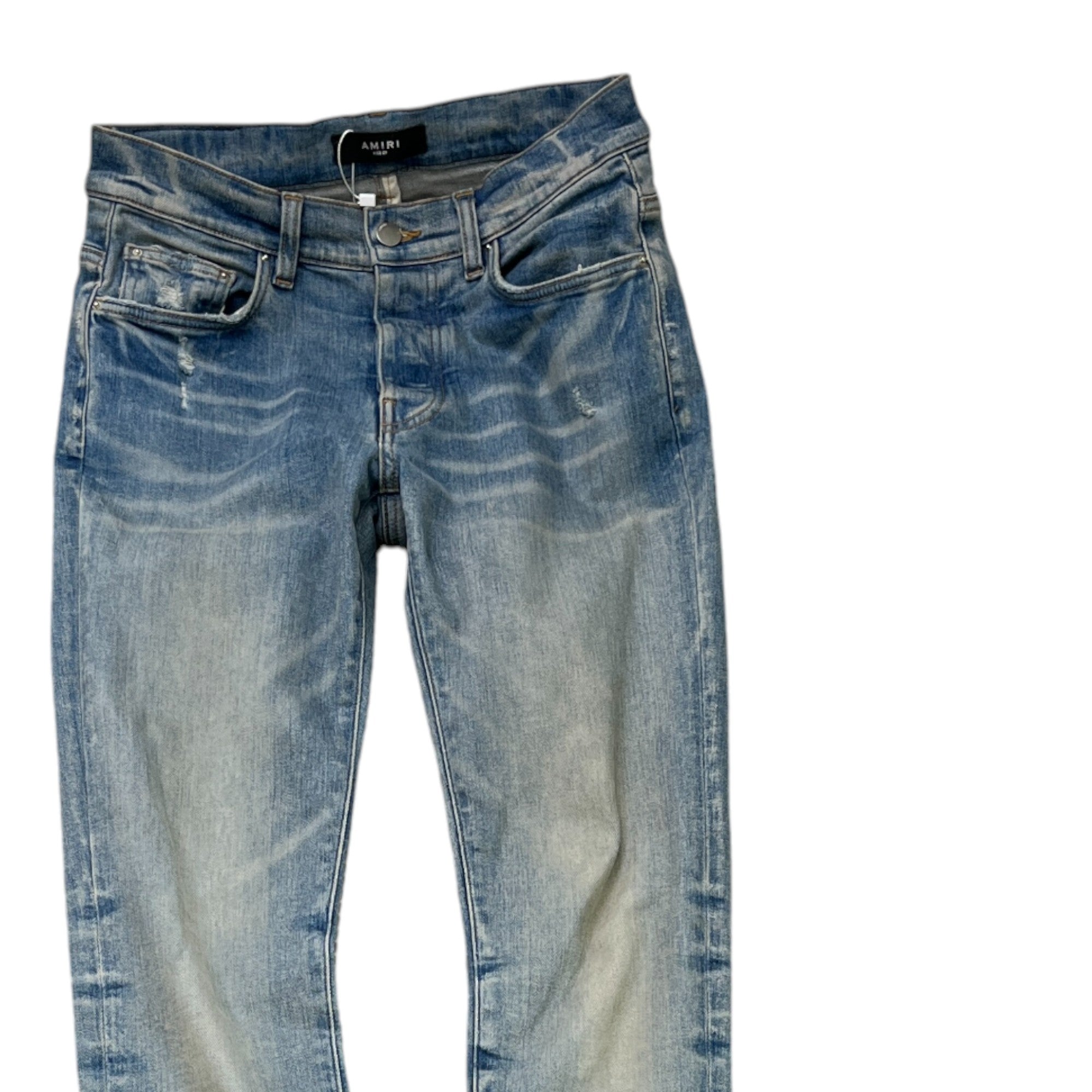 Men's Plaque Logo Jeans Blue Size Waist 29"