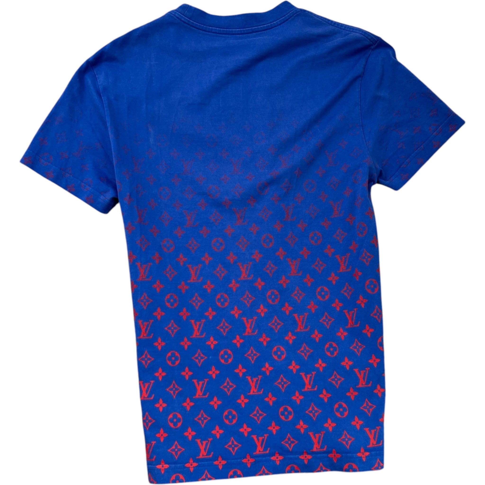 Men's Monogram Gradient T-Shirt Blue Size XS