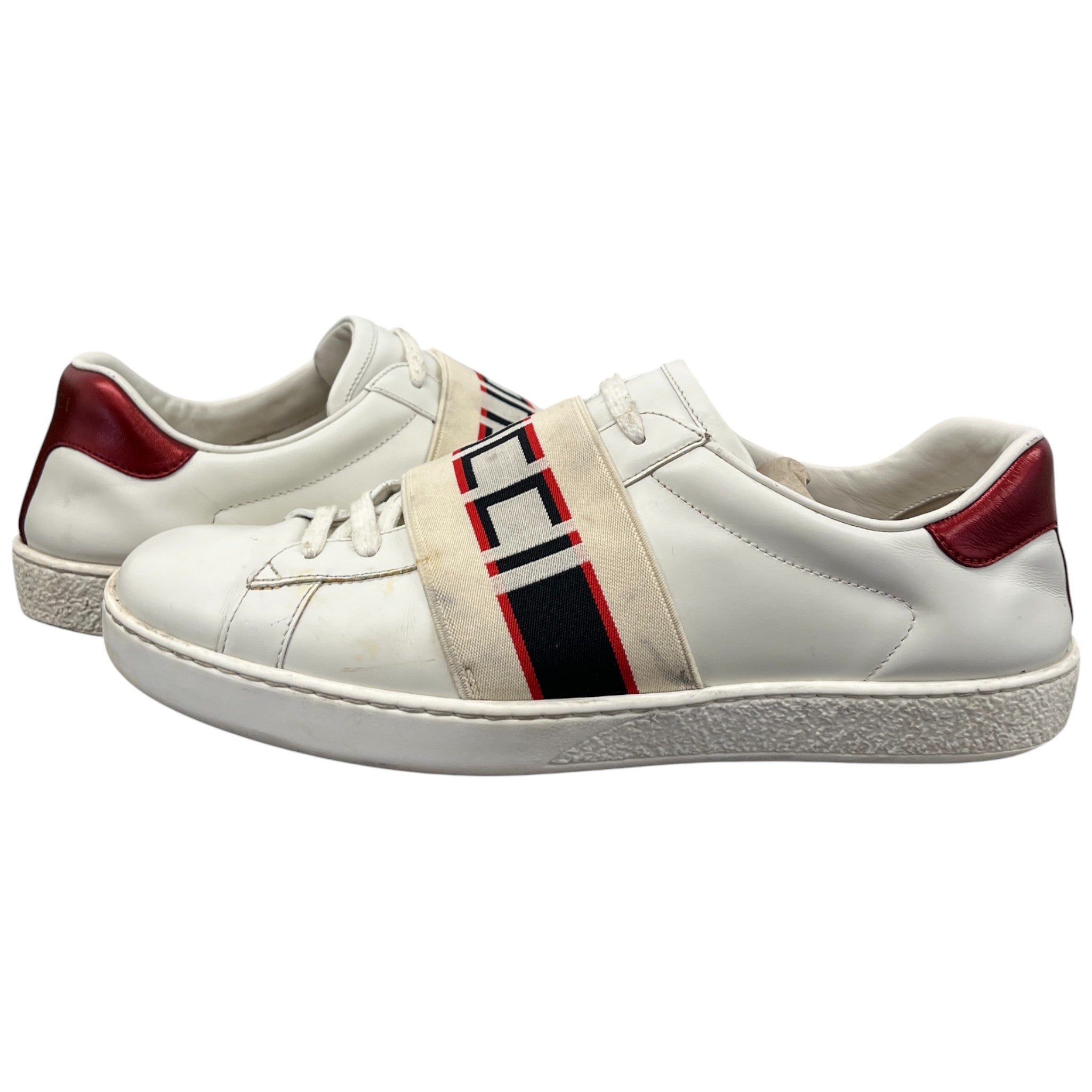 Men's Ace Stripe Low Trainers White Size EU 41.5 / UK 7.5