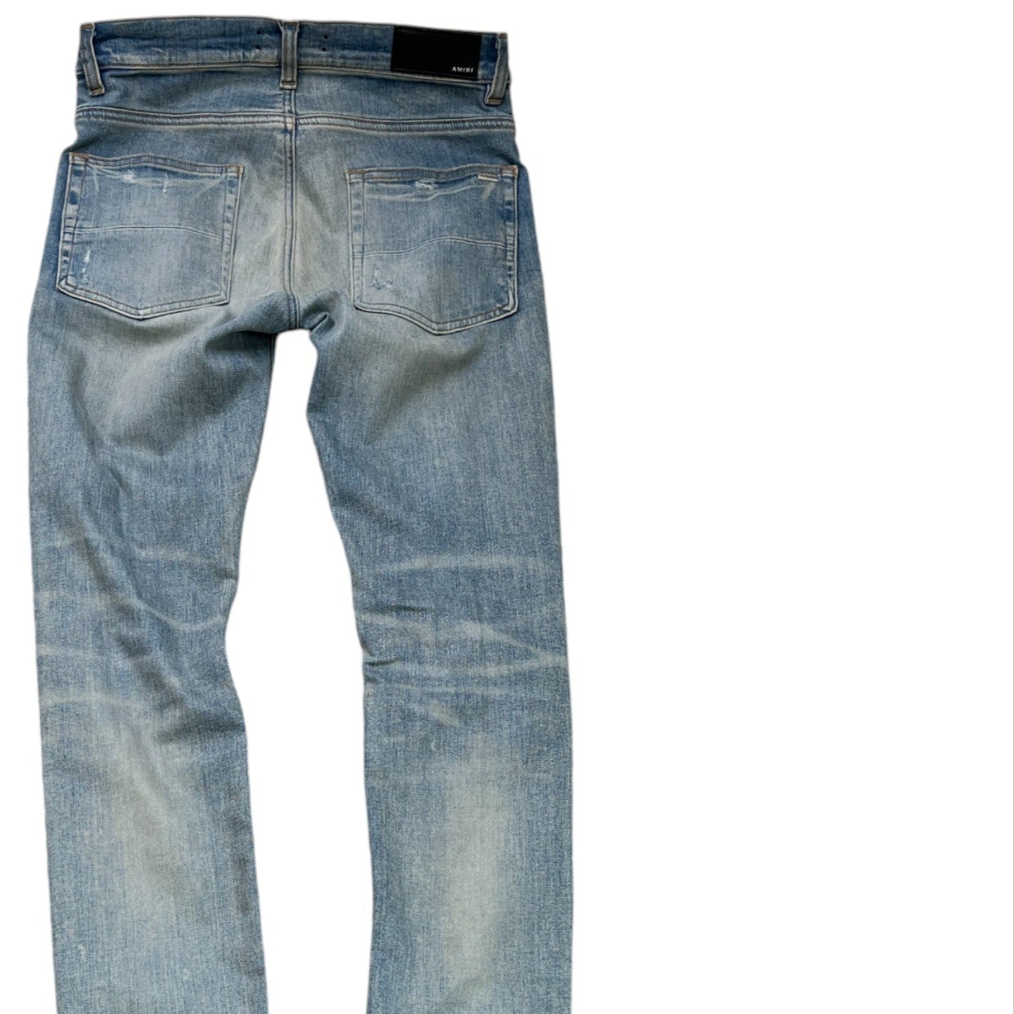 Men's Plaque Logo Jeans Blue Size Waist 29"