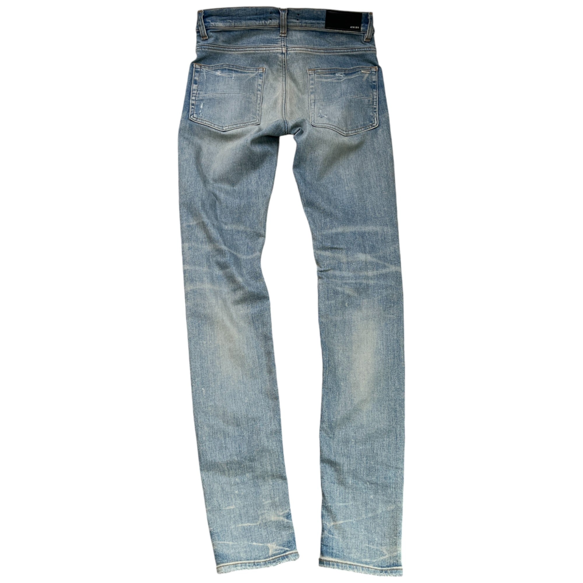 Men's Plaque Logo Jeans Blue Size Waist 29"