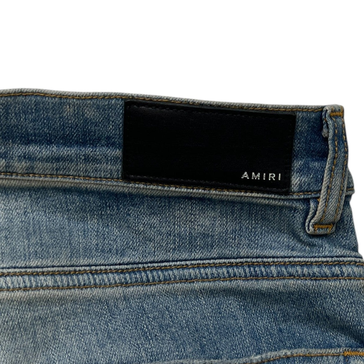 Men's Plaque Logo Jeans Blue Size Waist 29"