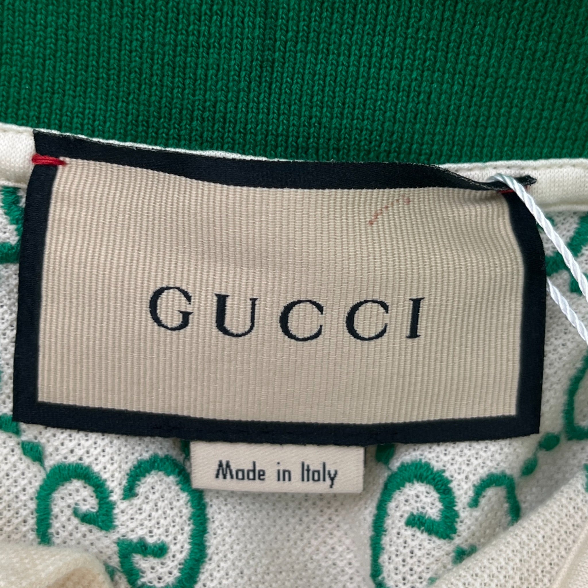 Men's Gg Supreme Polo Shirt Green Size M