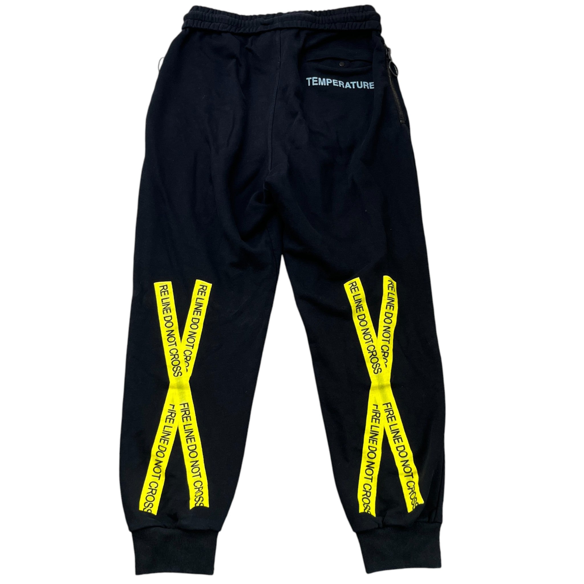 Men's Caution Tape Logo Joggers Black Size S