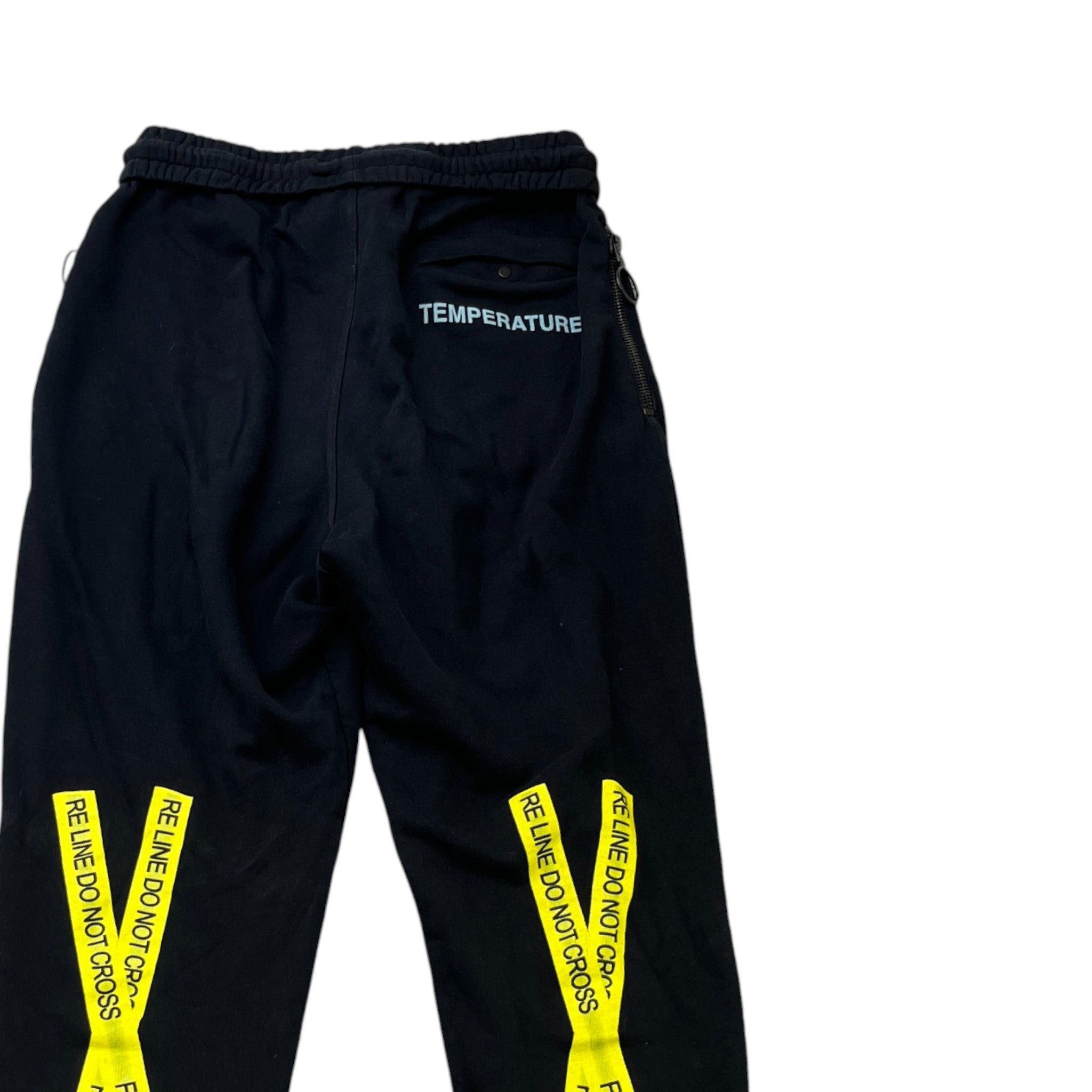 Men's Caution Tape Logo Joggers Black Size S