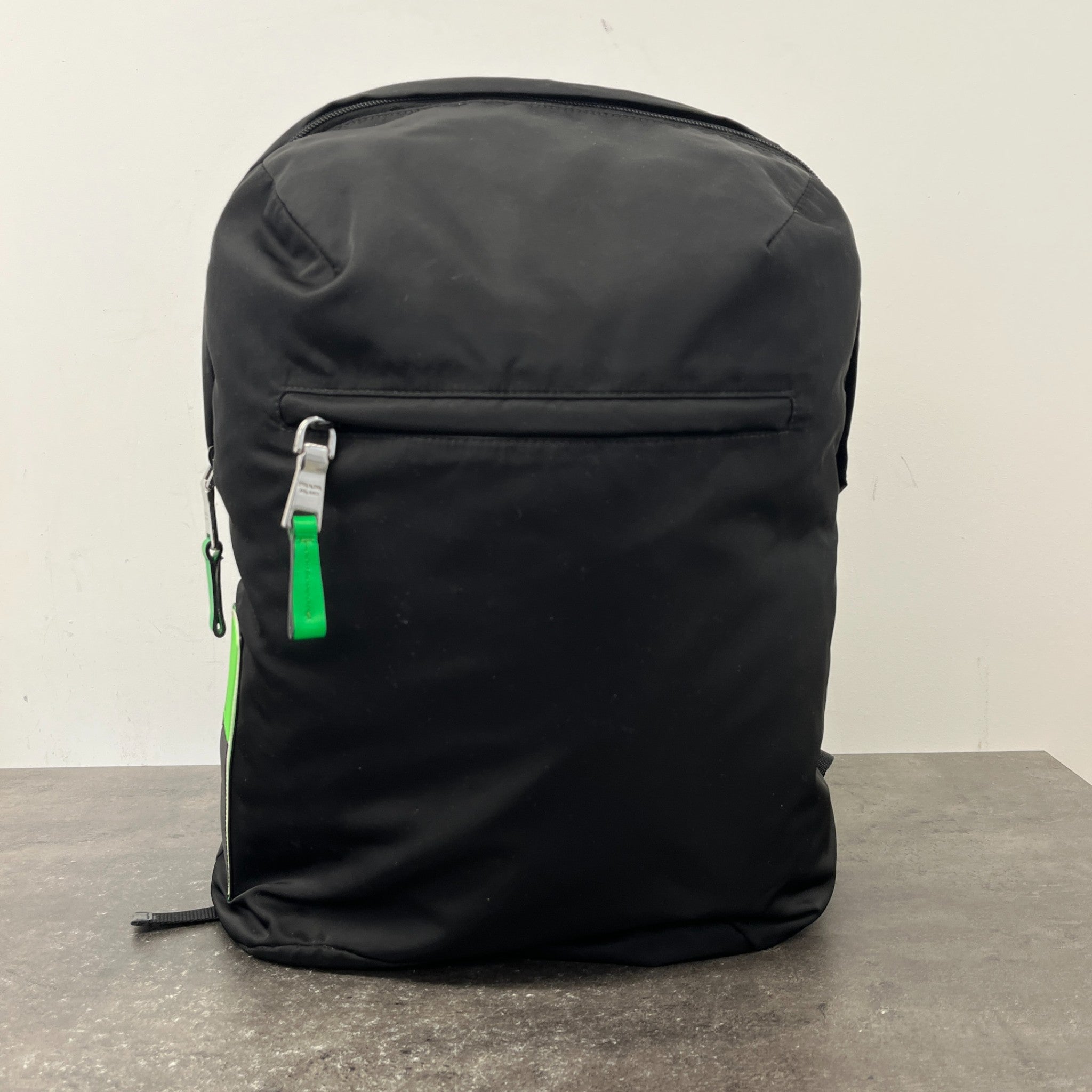 Men's Nylon Patch Logo Backpack Black