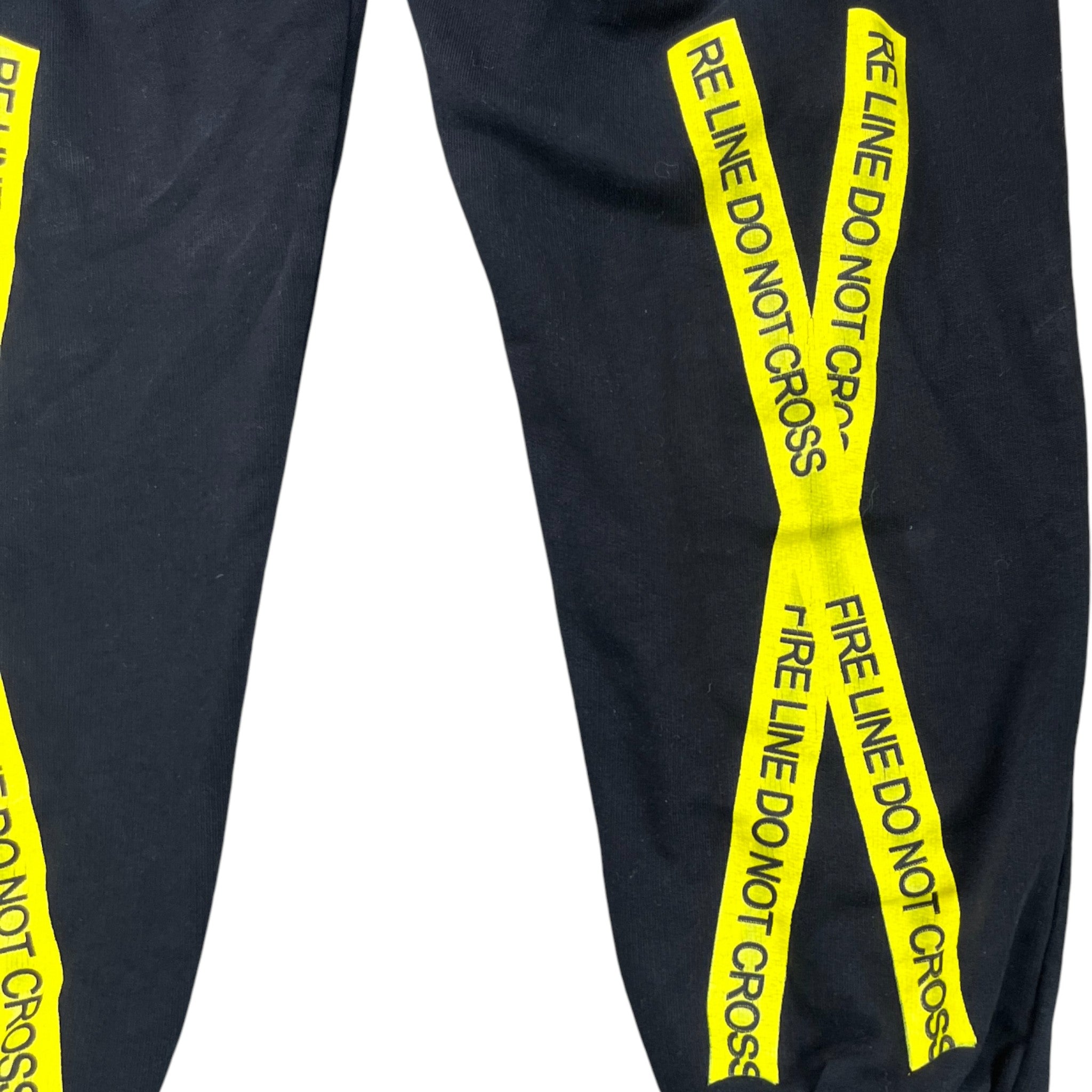 Men's Caution Tape Logo Joggers Black Size S
