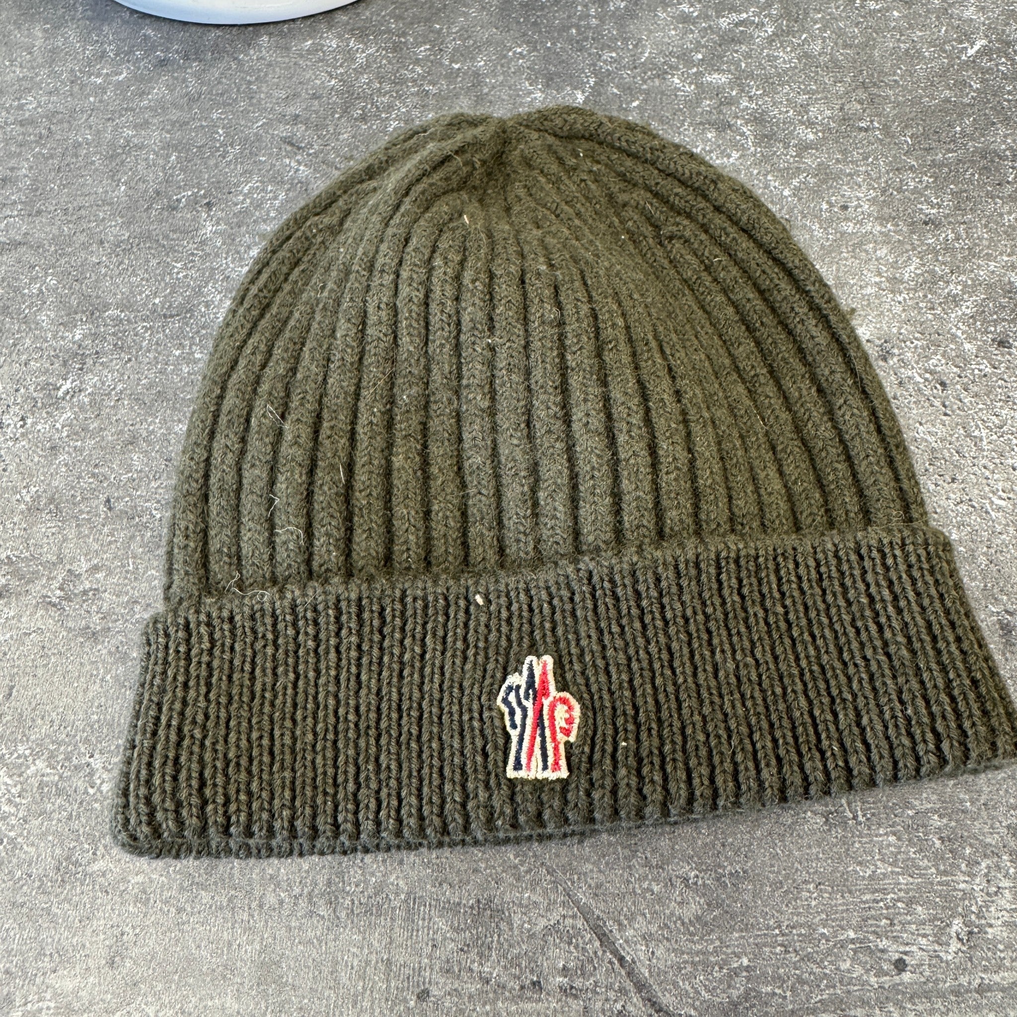 Men's Logo Patch Beanie Hat Green