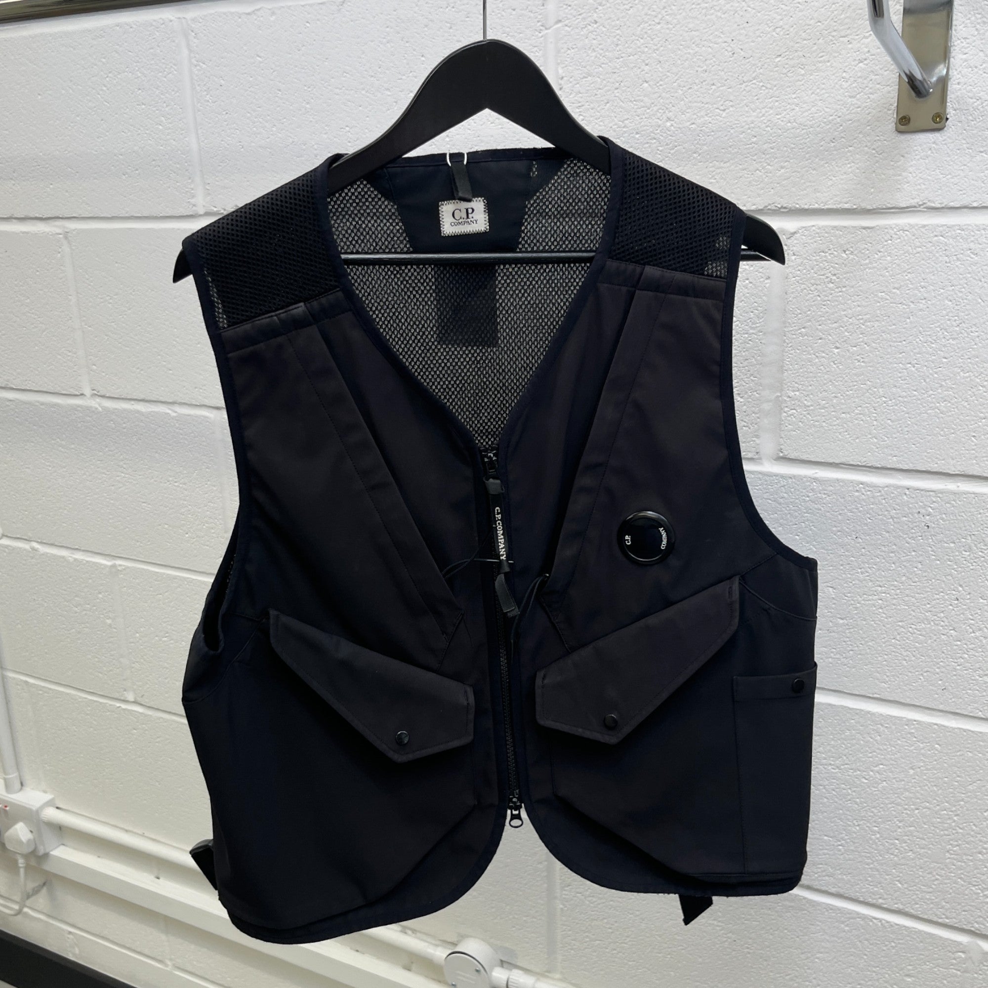 Men's Lens Vest Black Size IT 50 / UK L