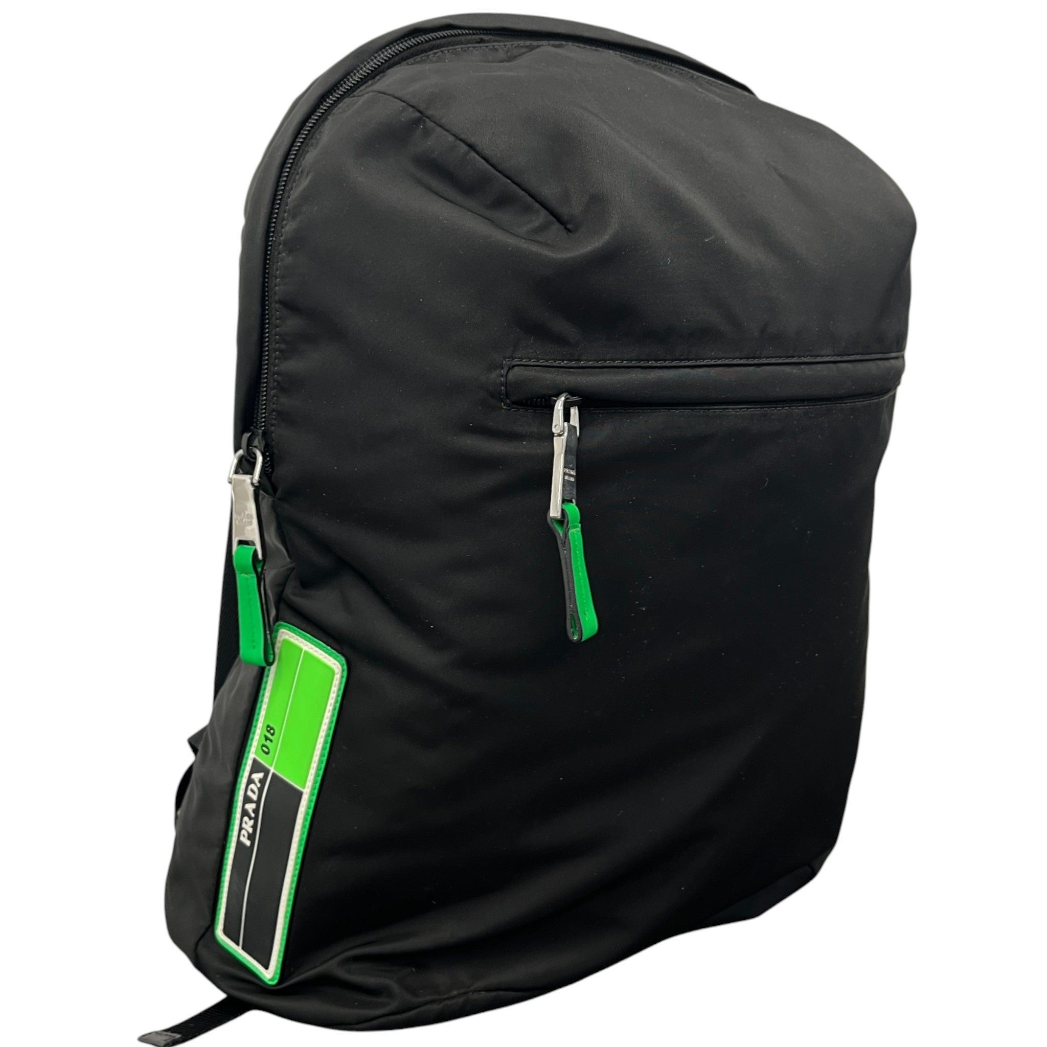 Men's Nylon Patch Logo Backpack Black