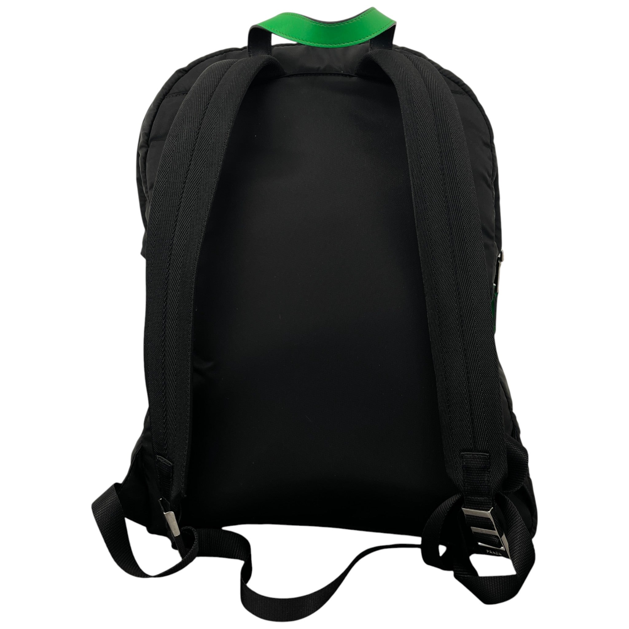 Men's Nylon Patch Logo Backpack Black