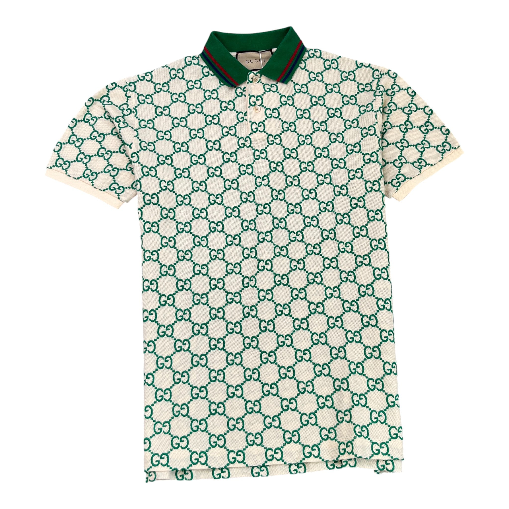 Men's Gg Supreme Polo Shirt Green Size M