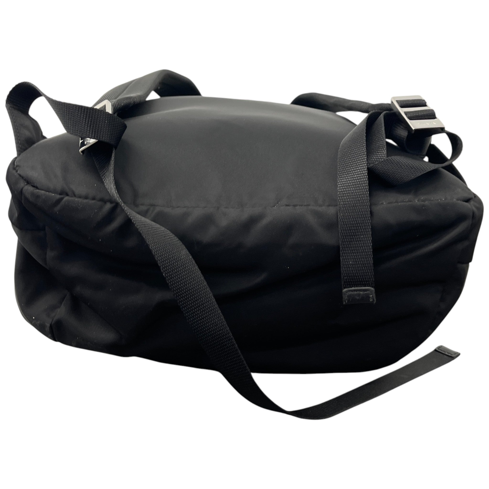 Men's Nylon Patch Logo Backpack Black