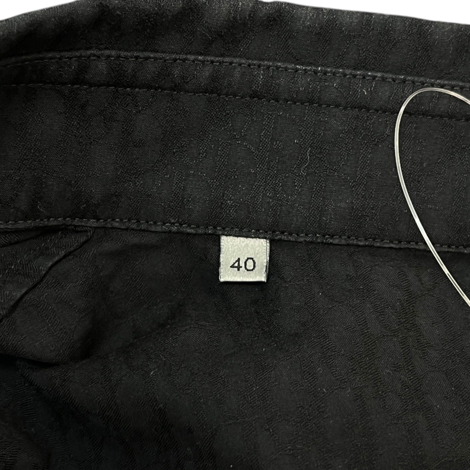 Men's Oblique Long Sleeve Shirt Black Size M