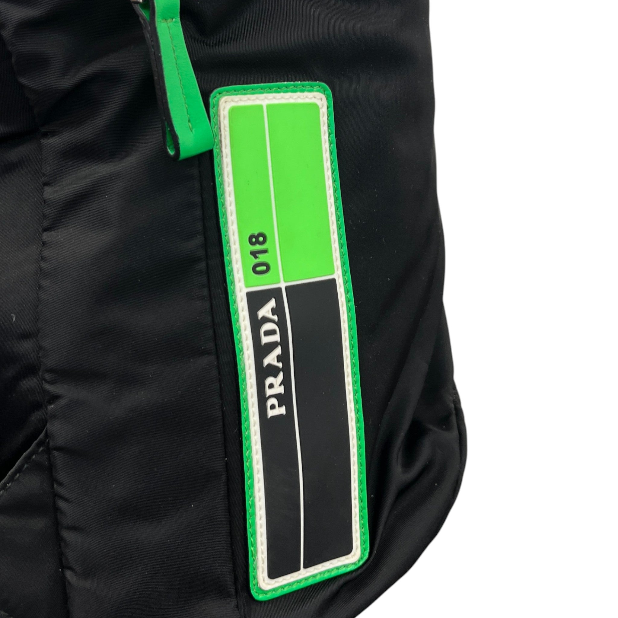 Men's Nylon Patch Logo Backpack Black