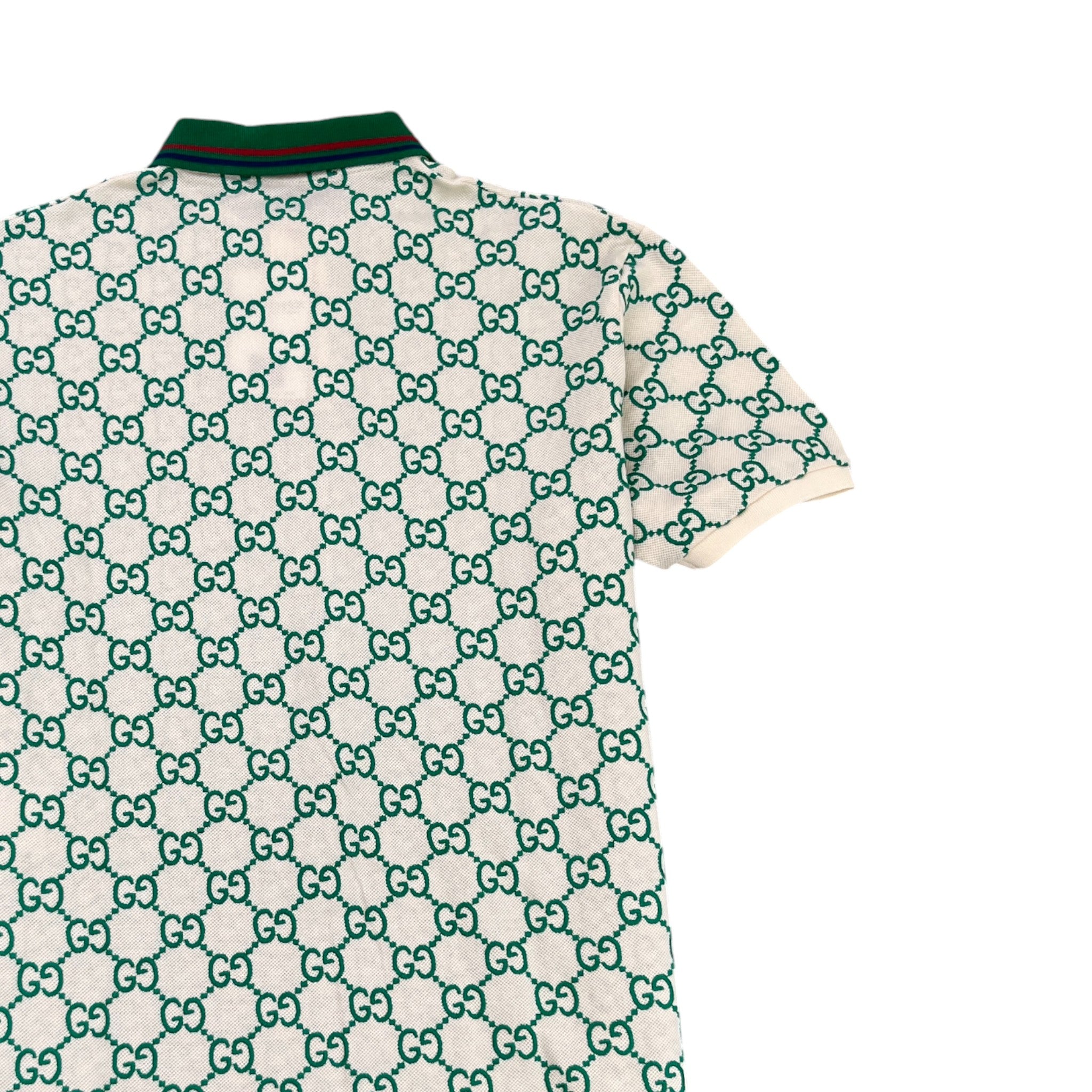 Men's Gg Supreme Polo Shirt Green Size M