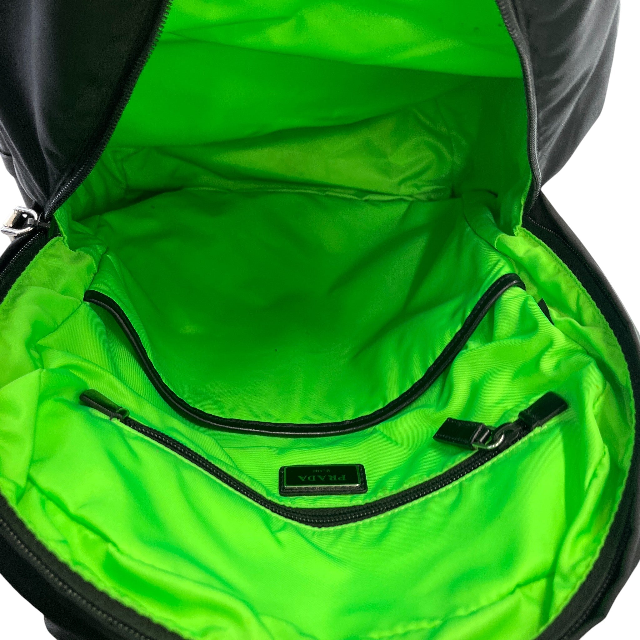 Men's Nylon Patch Logo Backpack Black