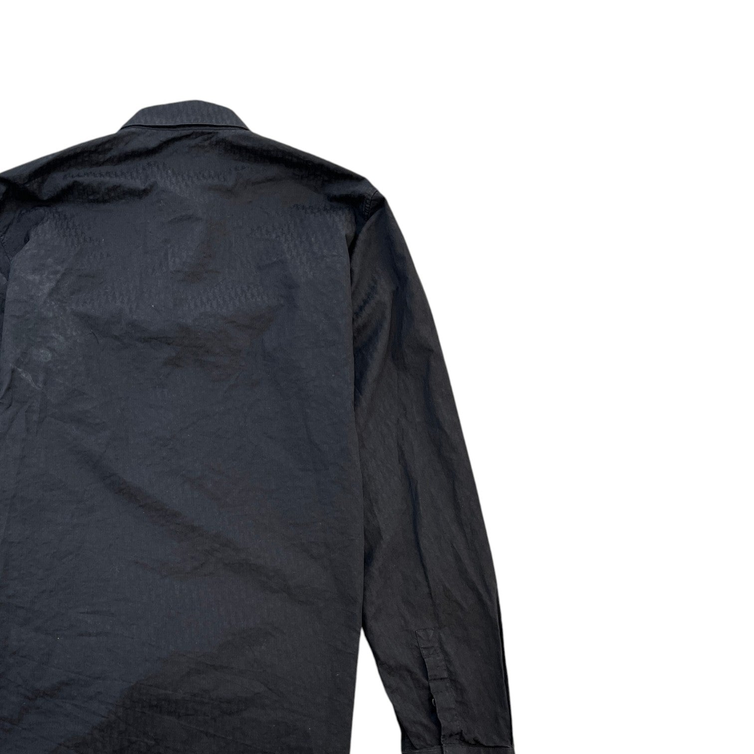 Men's Oblique Long Sleeve Shirt Black Size M