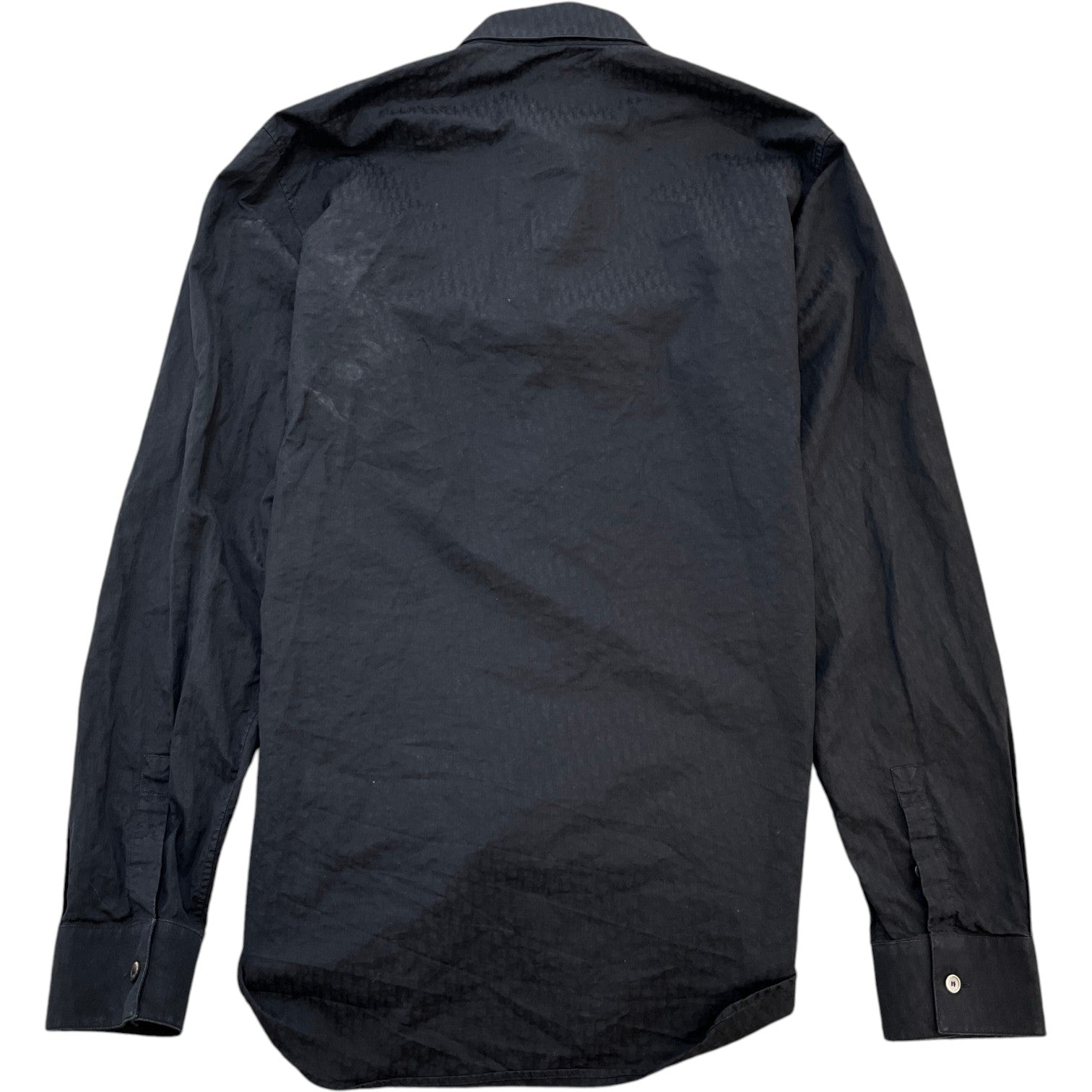 Men's Oblique Long Sleeve Shirt Black Size M