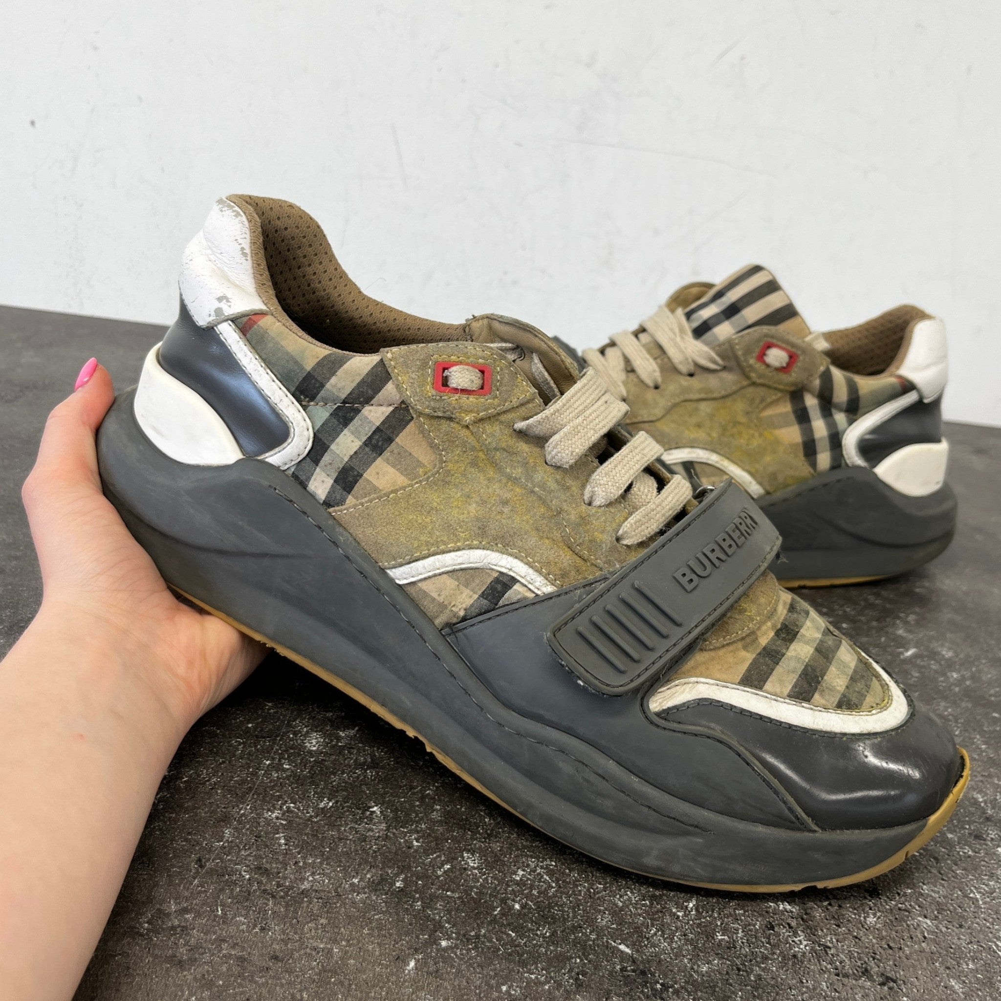 Men's Ramsey Low Trainers Grey Size EU 44 / UK 10