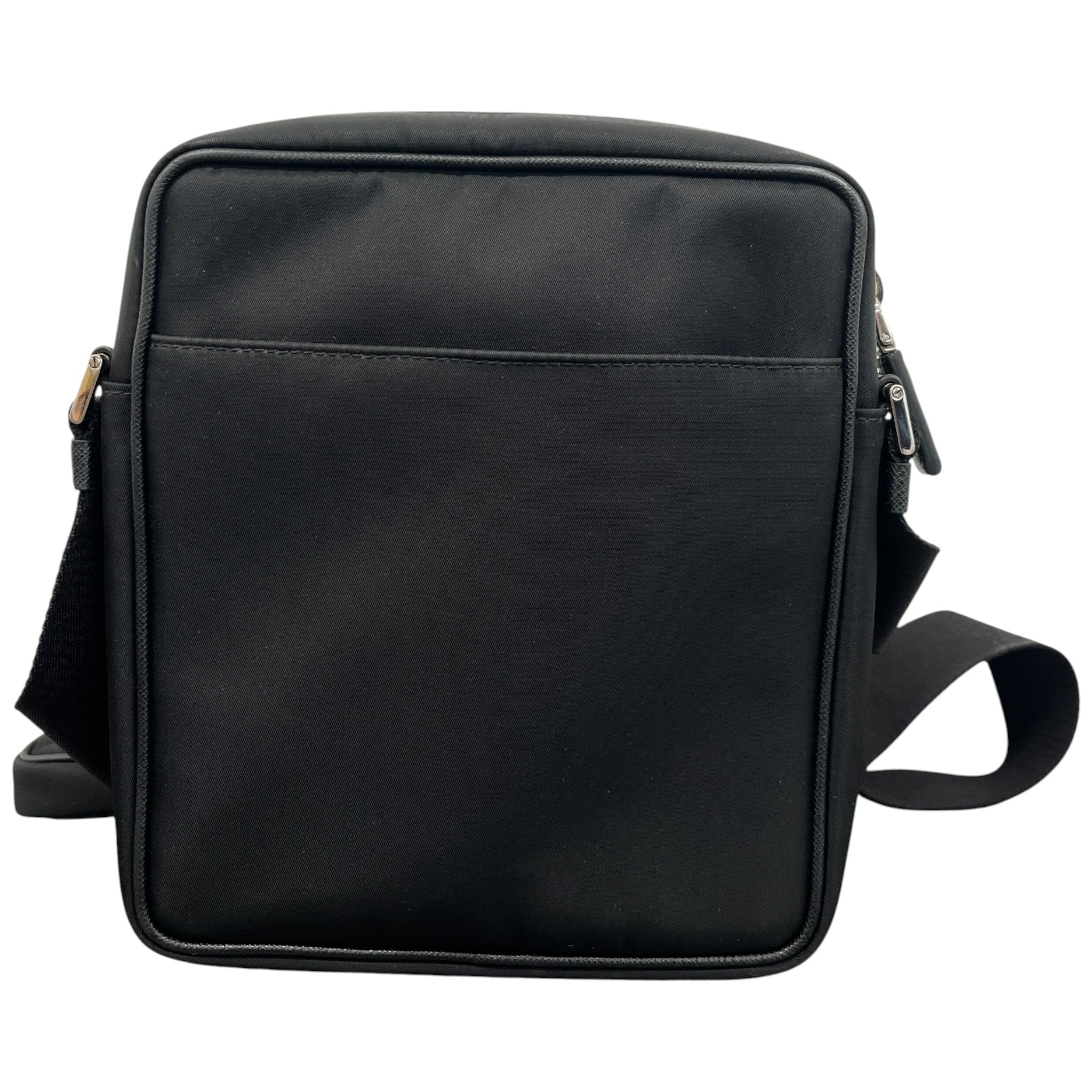 Men's Nylon Logo Messenger Bag Black
