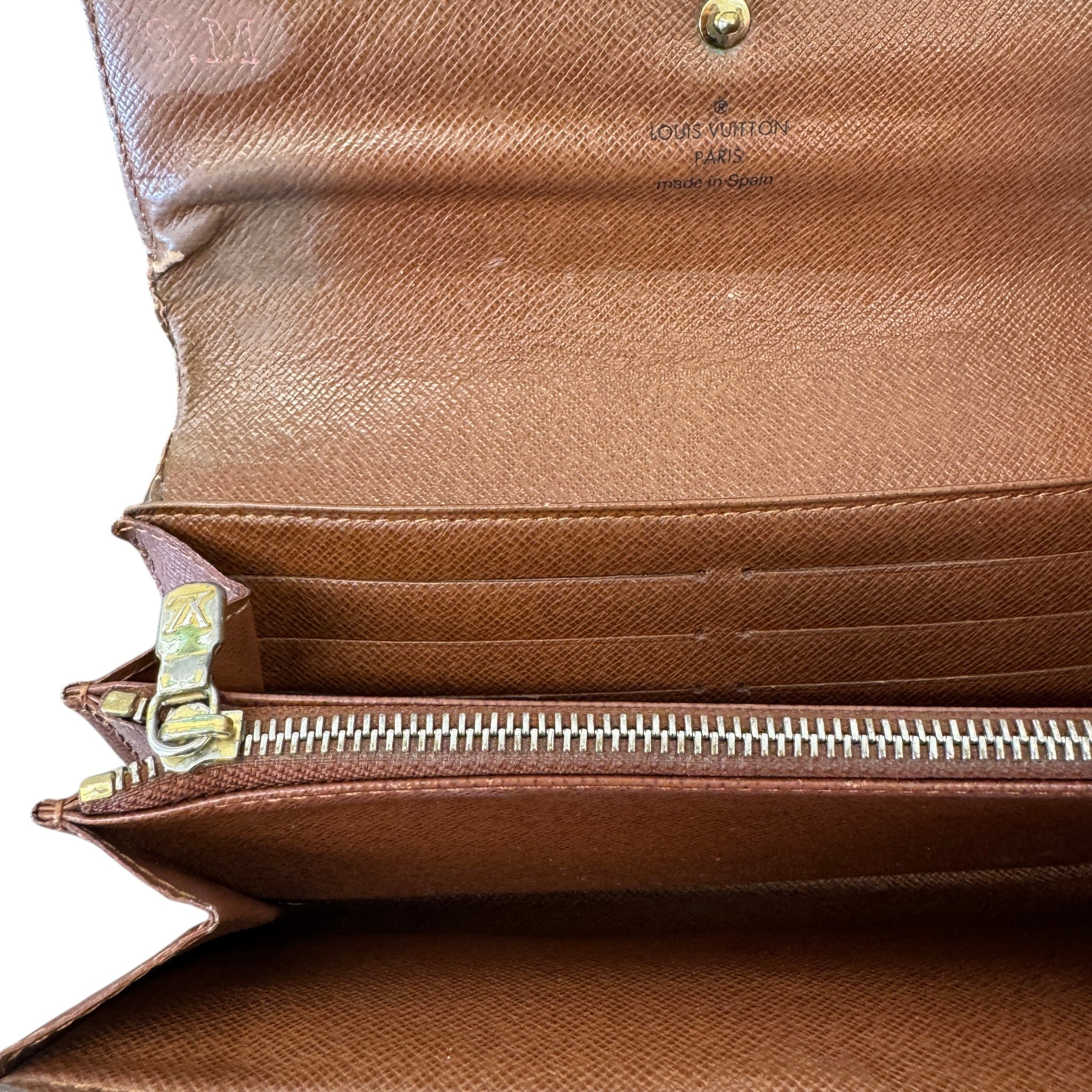 Women's Monogram Sarah Wallet Brown