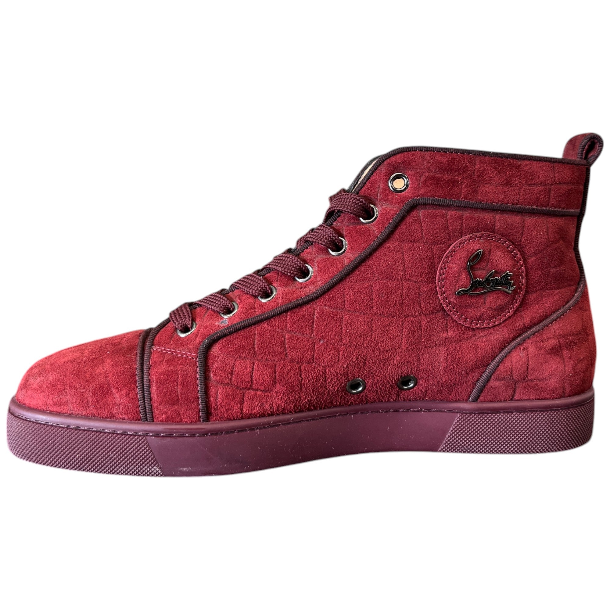 Men's Louis Junior Orlato High Trainers Burgundy Size EU 41.5 / UK 7.5