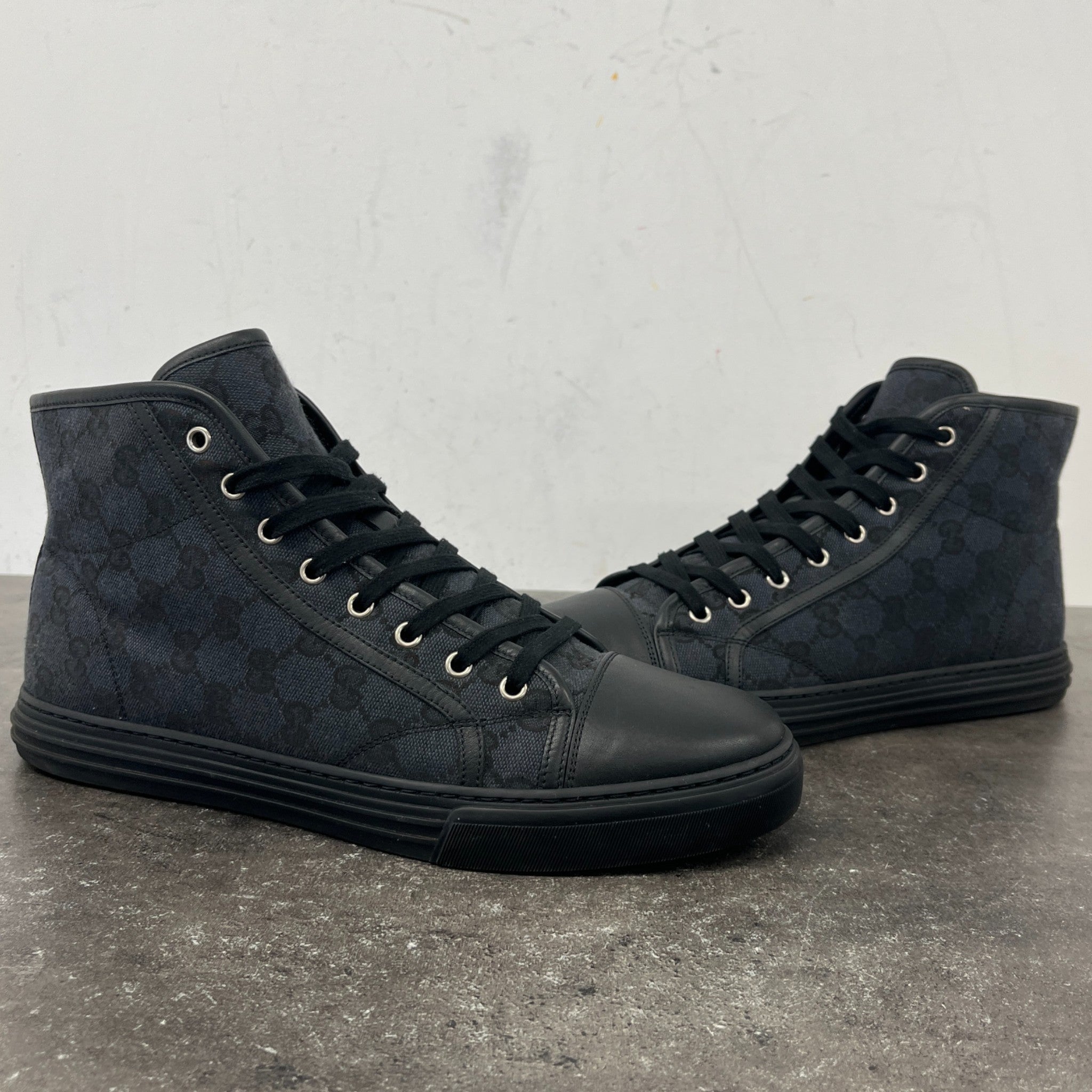 Men's Gg Supreme High Trainers Black Size EU 43.5 / UK 9.5