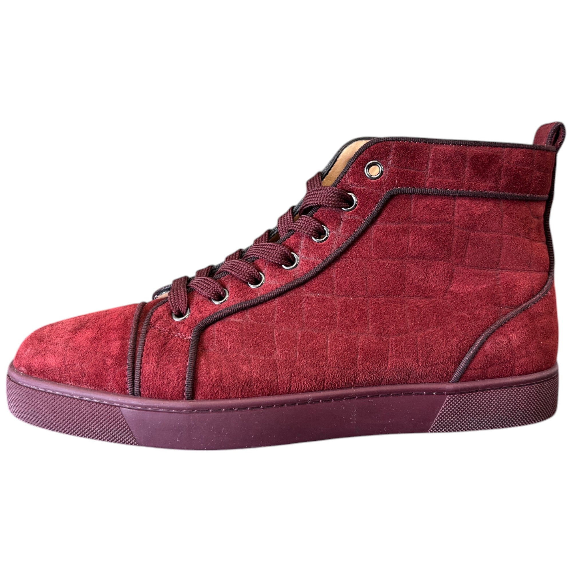 Men's Louis Junior Orlato High Trainers Burgundy Size EU 41.5 / UK 7.5