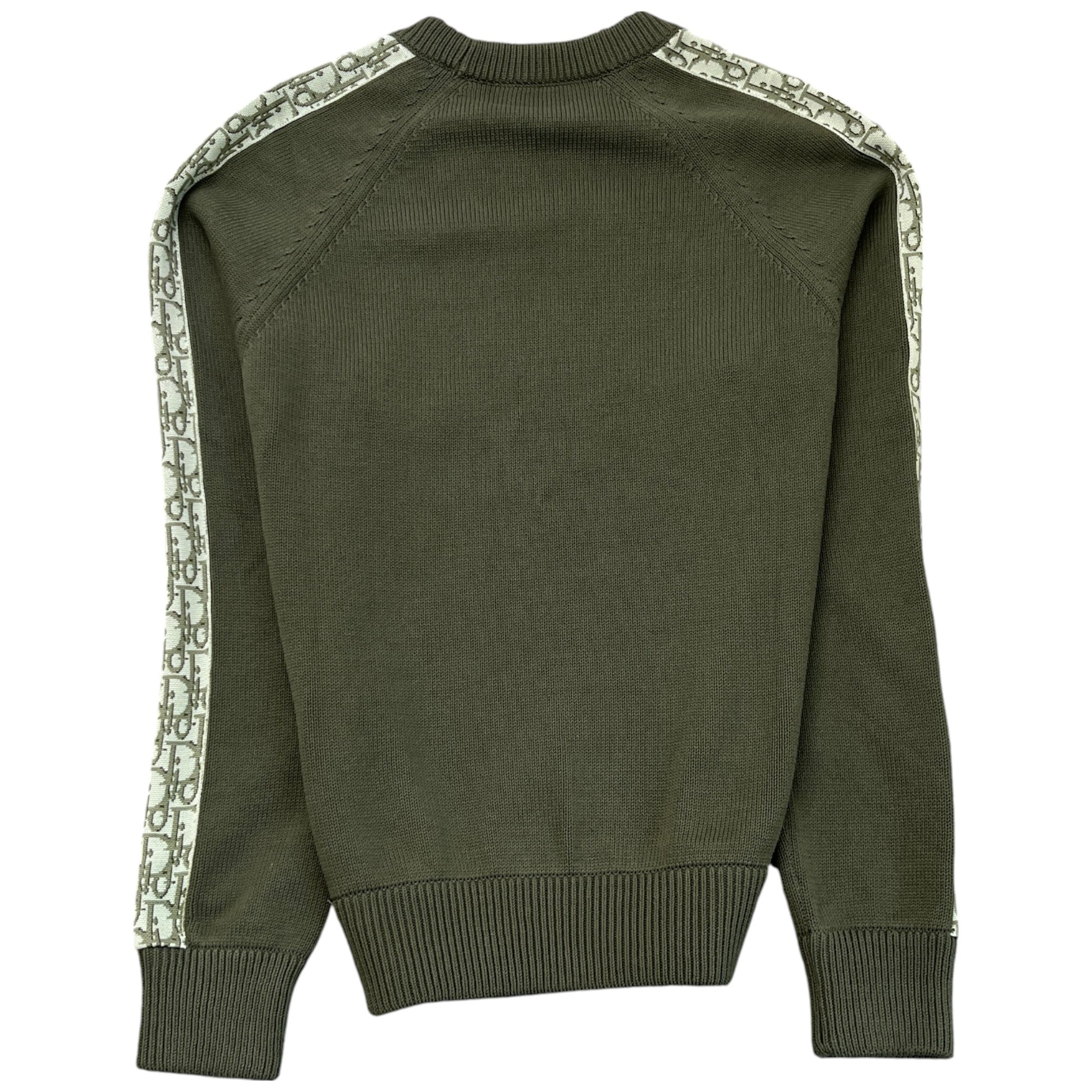 Men's Oblique Sleeve Kint Jumper Khaki Size XS