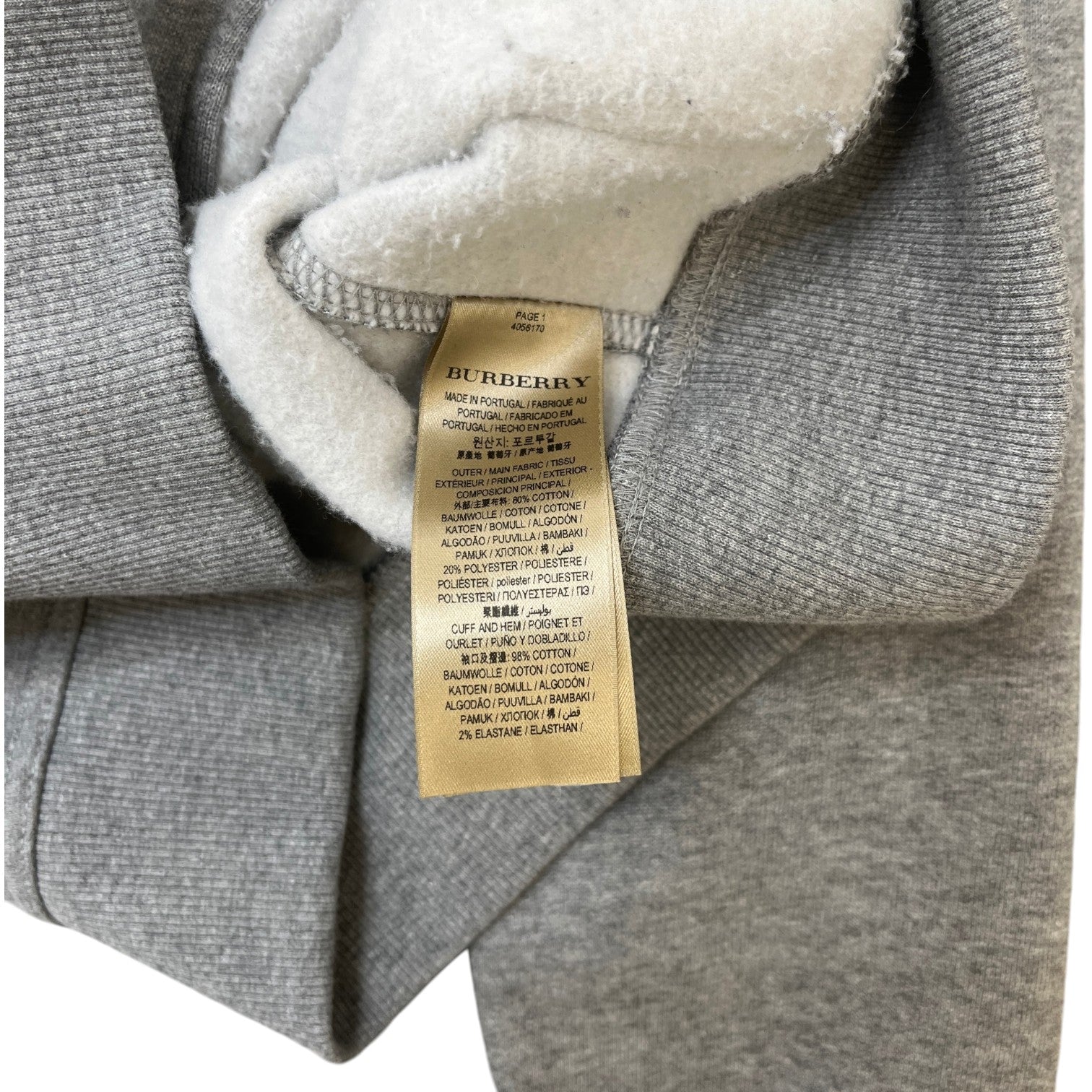 Women's Nova Check Hoodie Grey Size M
