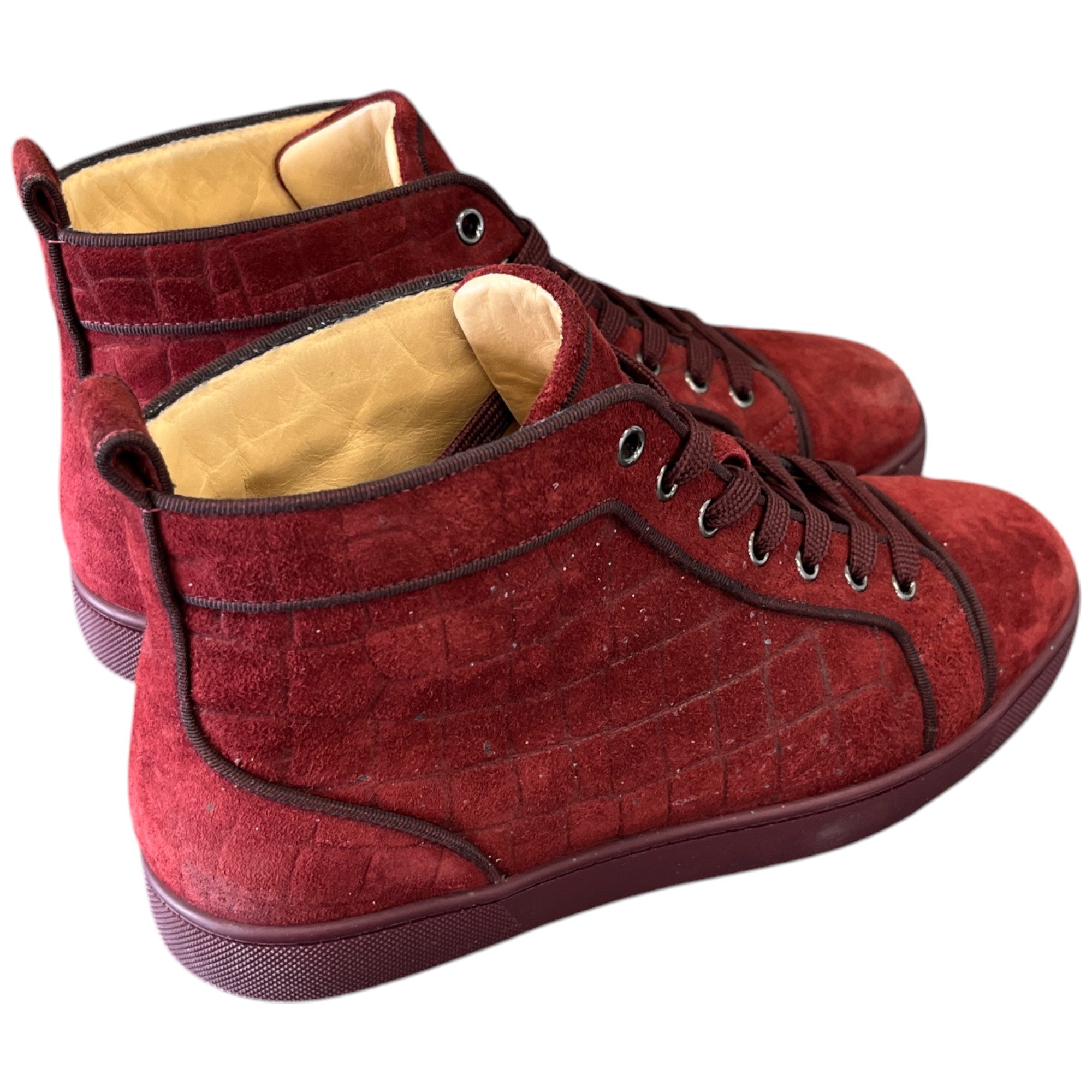 Men's Louis Junior Orlato High Trainers Burgundy Size EU 41.5 / UK 7.5