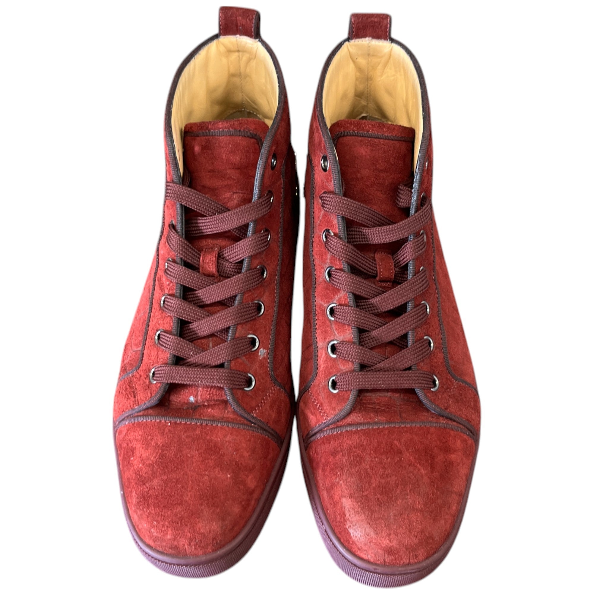 Men's Louis Junior Orlato High Trainers Burgundy Size EU 41.5 / UK 7.5