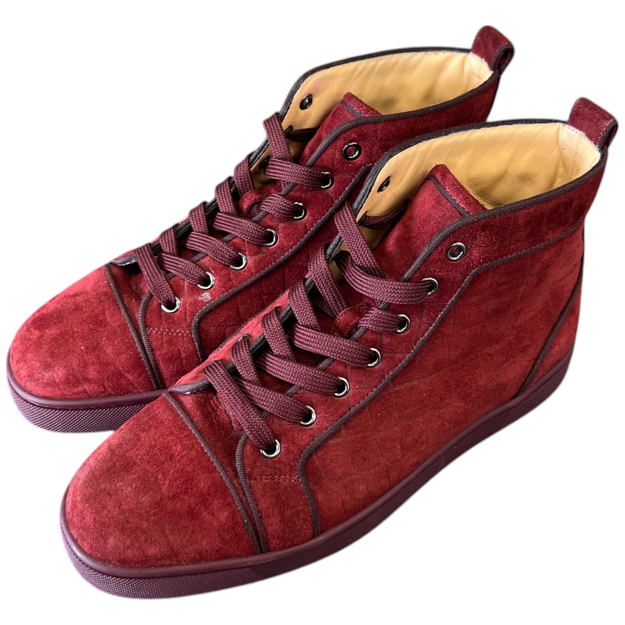 Men's Louis Junior Orlato High Trainers Burgundy Size EU 41.5 / UK 7.5