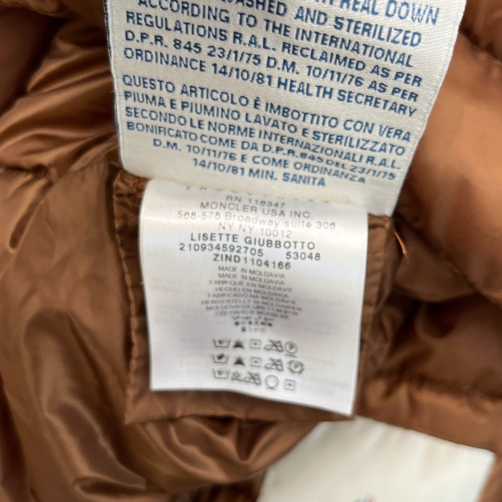 Women's Lisette Down Jacket Brown Size 3 / UK 14