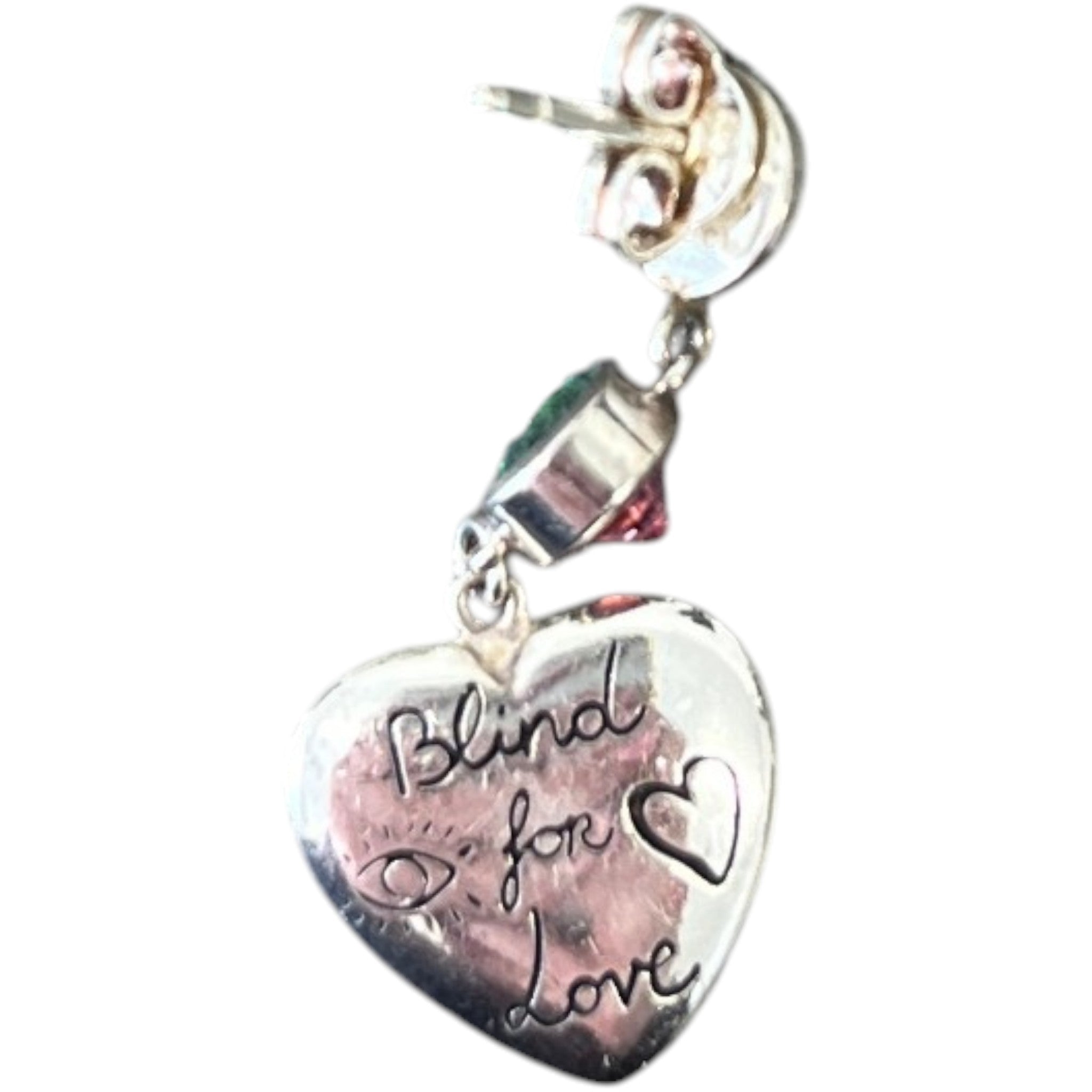 Women's Blind For Love Necklace + Earrings Silver