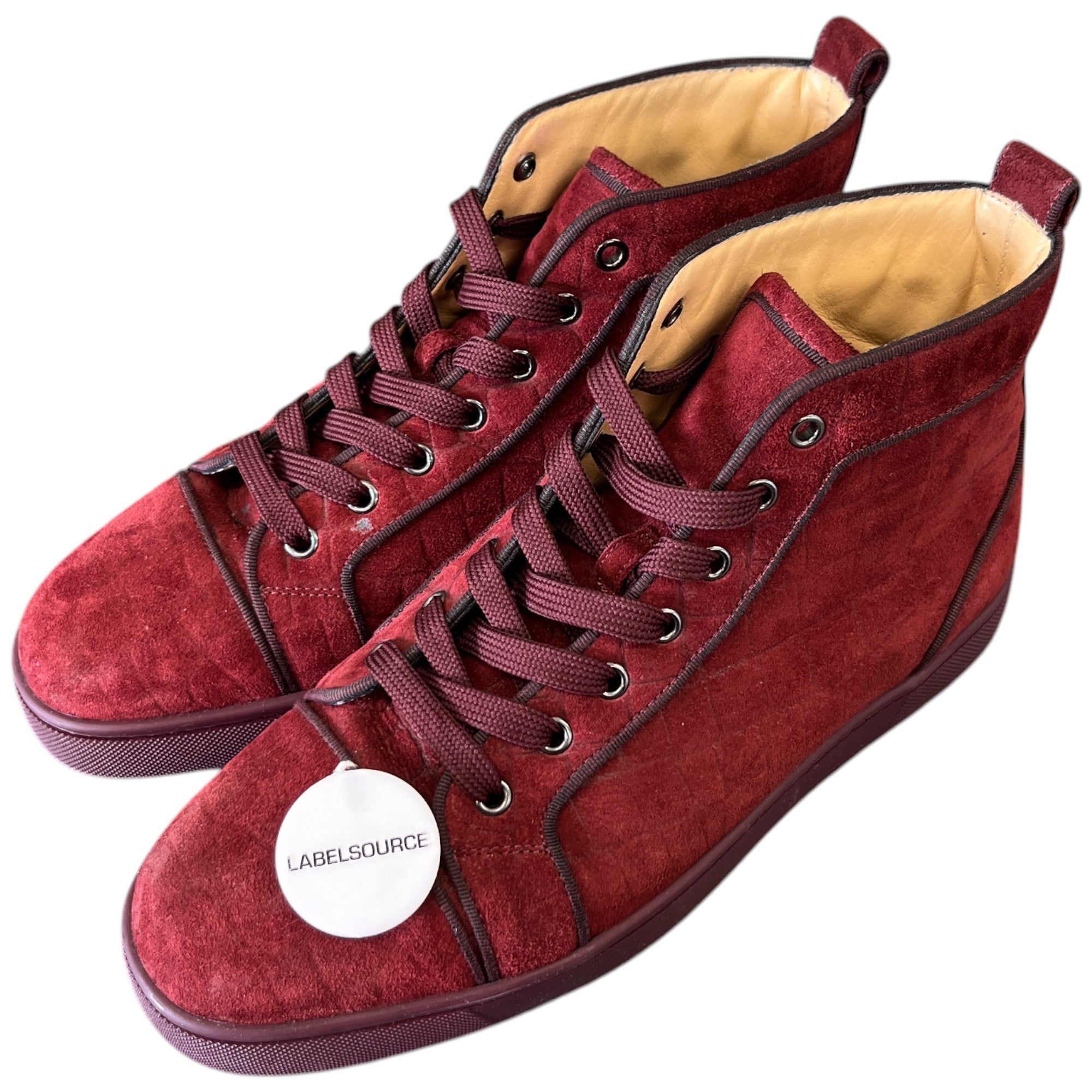 Men's Louis Junior Orlato High Trainers Burgundy Size EU 41.5 / UK 7.5