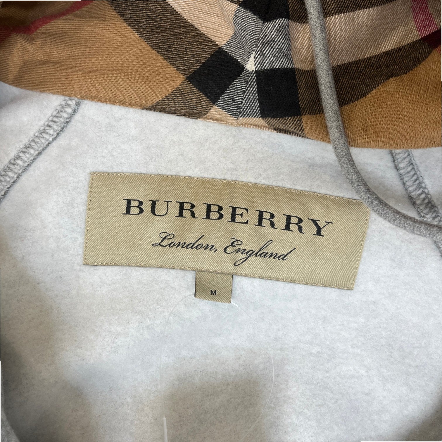 Women's Nova Check Hoodie Grey Size M