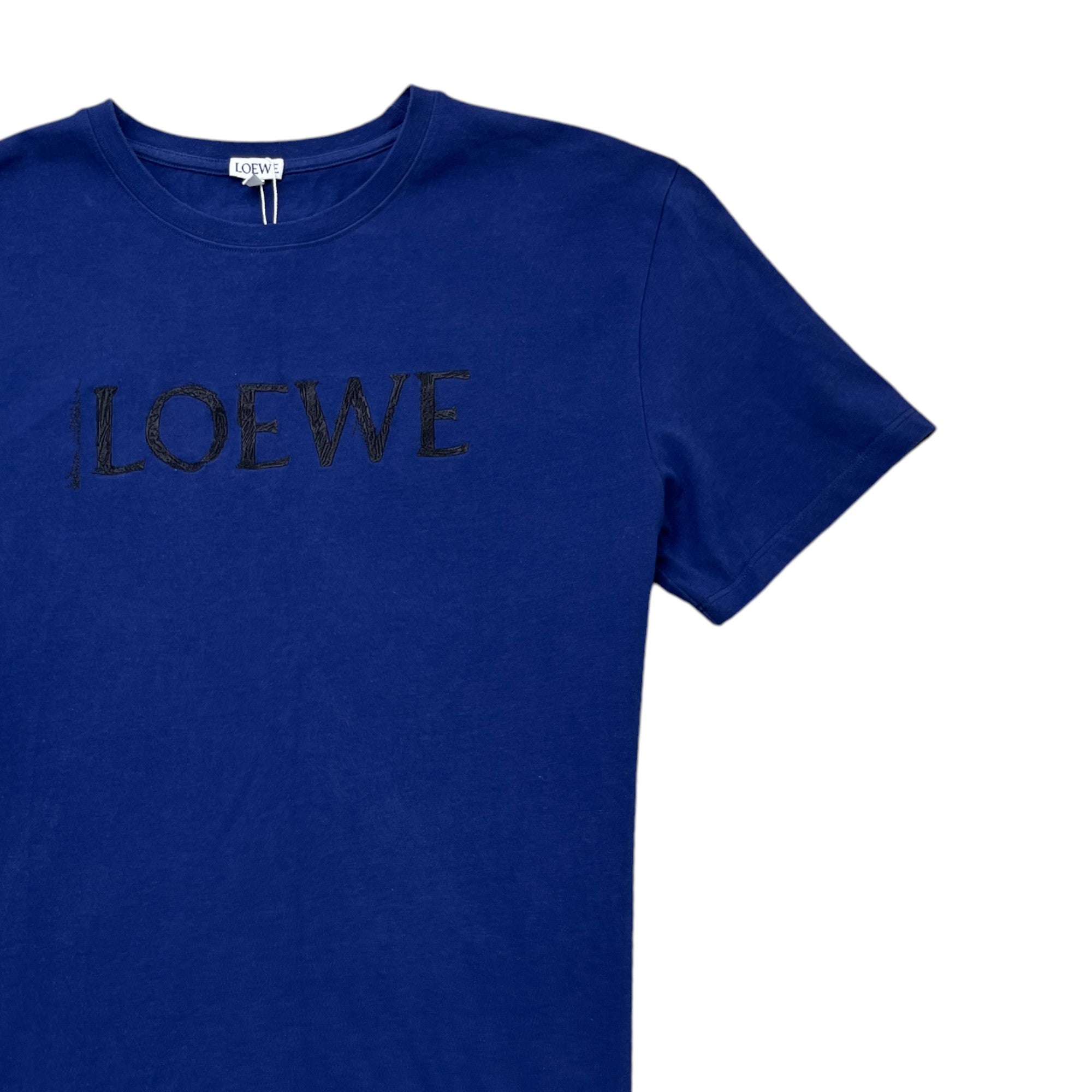 Men's Embroidered Logo T-Shirt Blue Size M