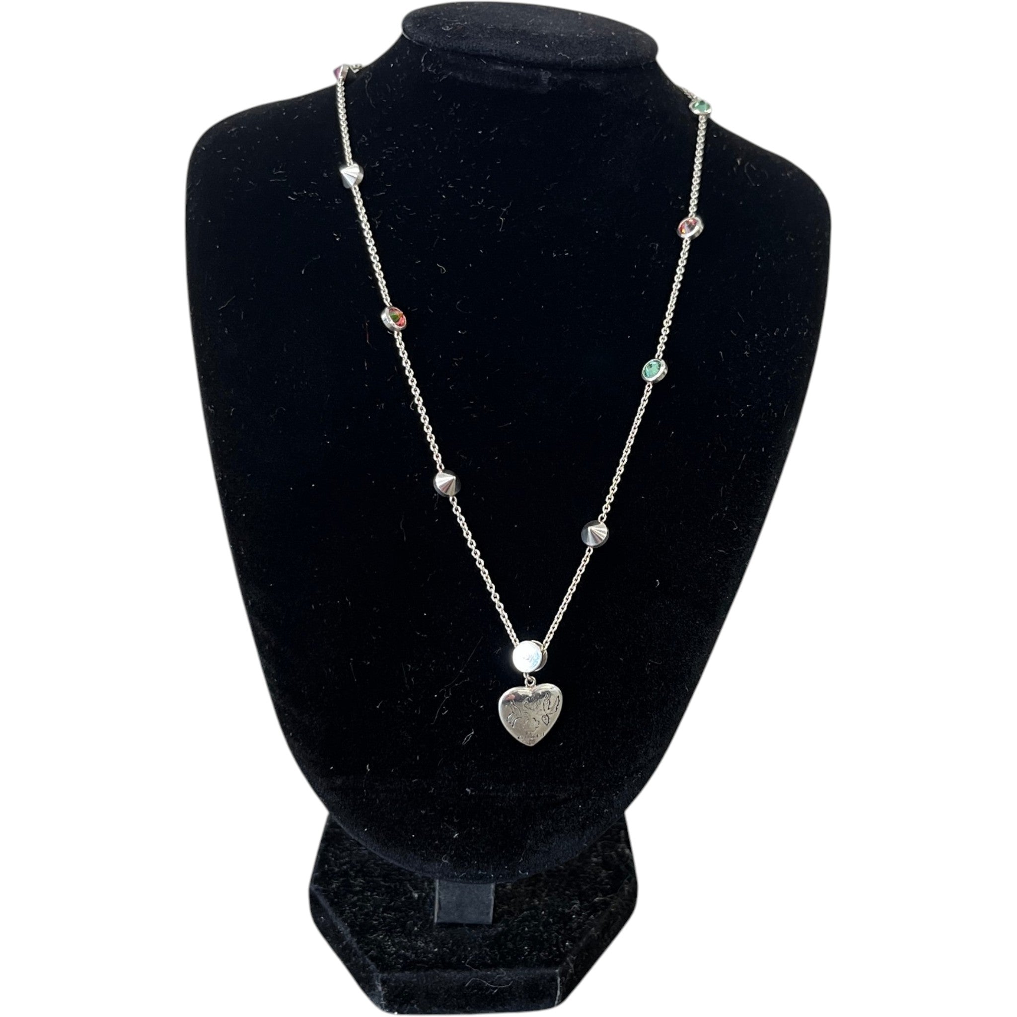 Women's Blind For Love Necklace + Earrings Silver