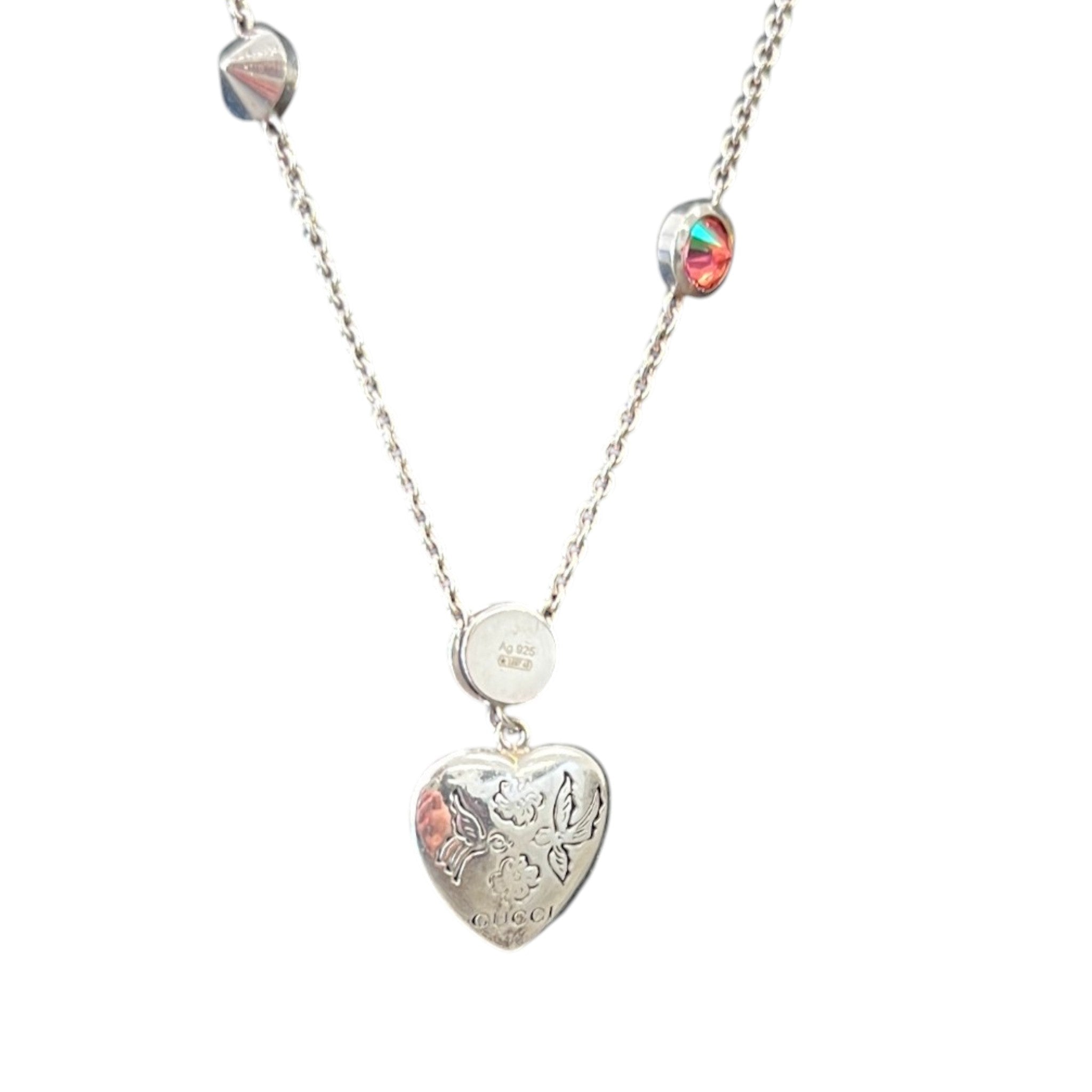 Women's Blind For Love Necklace + Earrings Silver